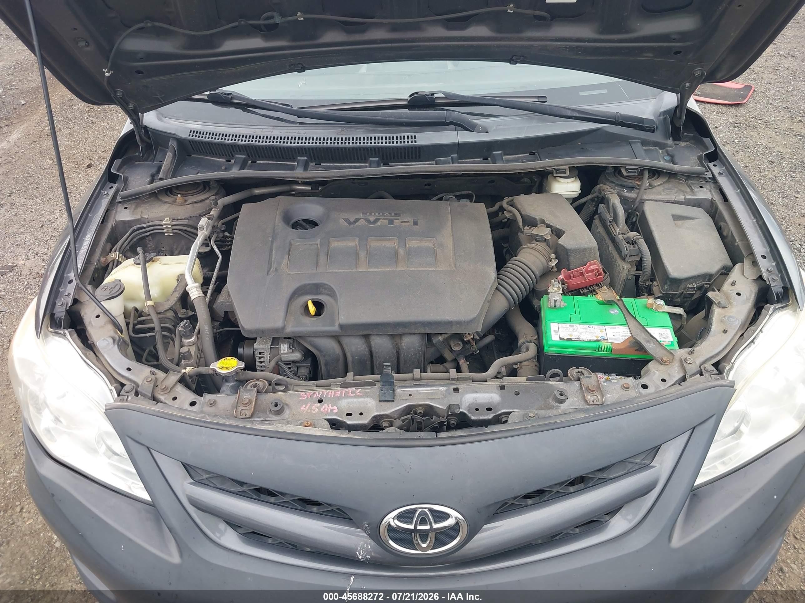 2012 Toyota Corolla Le Gray vin: 5YFBU4EE4CP043209