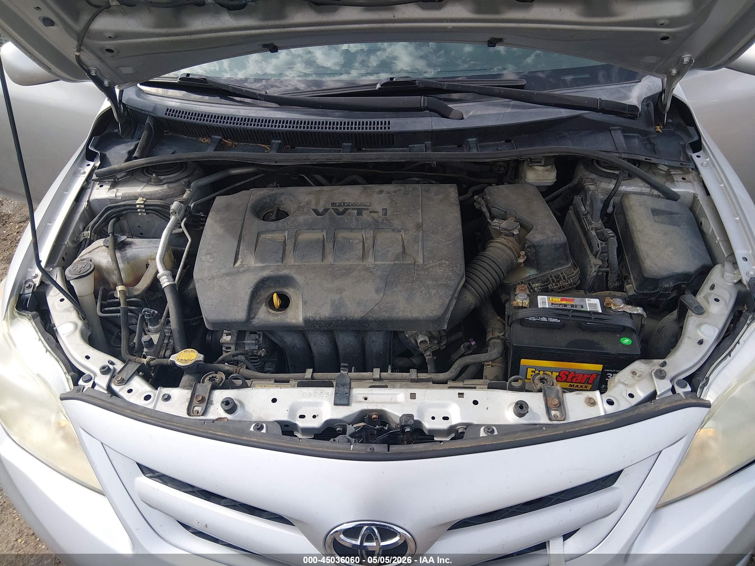 2012 Toyota Corolla Le Silver vin: 5YFBU4EE4CP052167