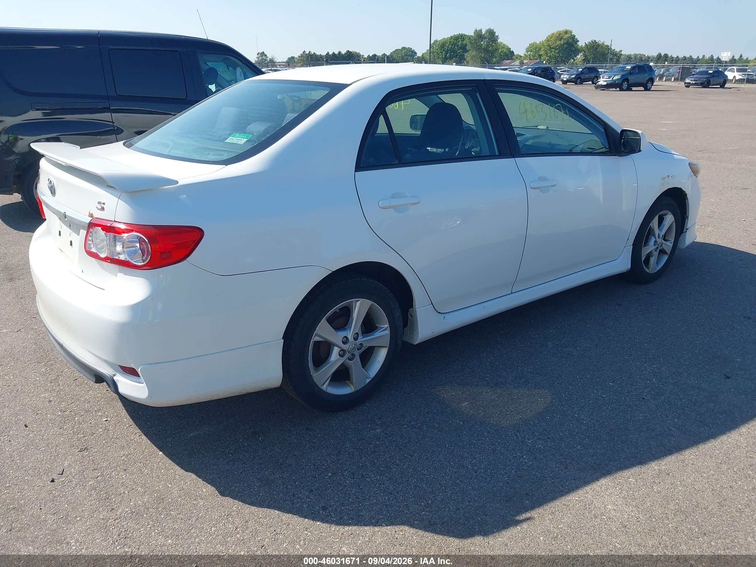 2012 Toyota Corolla S White vin: 5YFBU4EE4CP054923