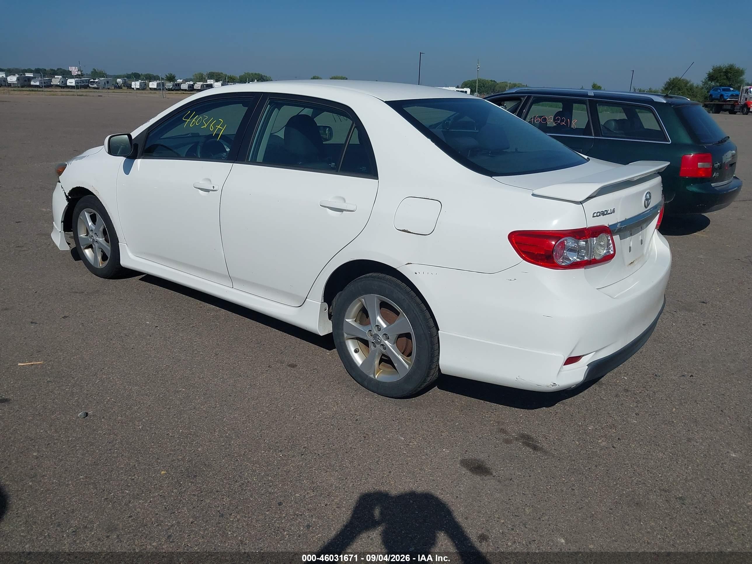 2012 Toyota Corolla S White vin: 5YFBU4EE4CP054923