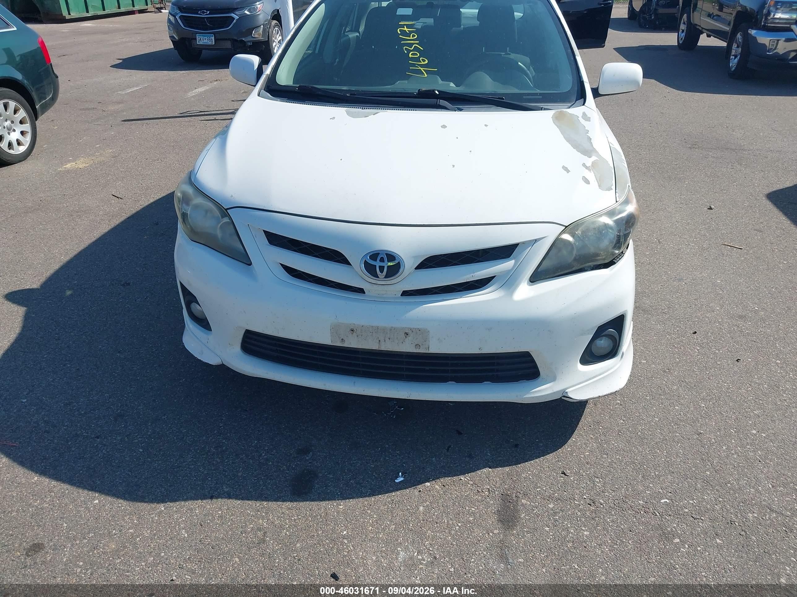 2012 Toyota Corolla S White vin: 5YFBU4EE4CP054923