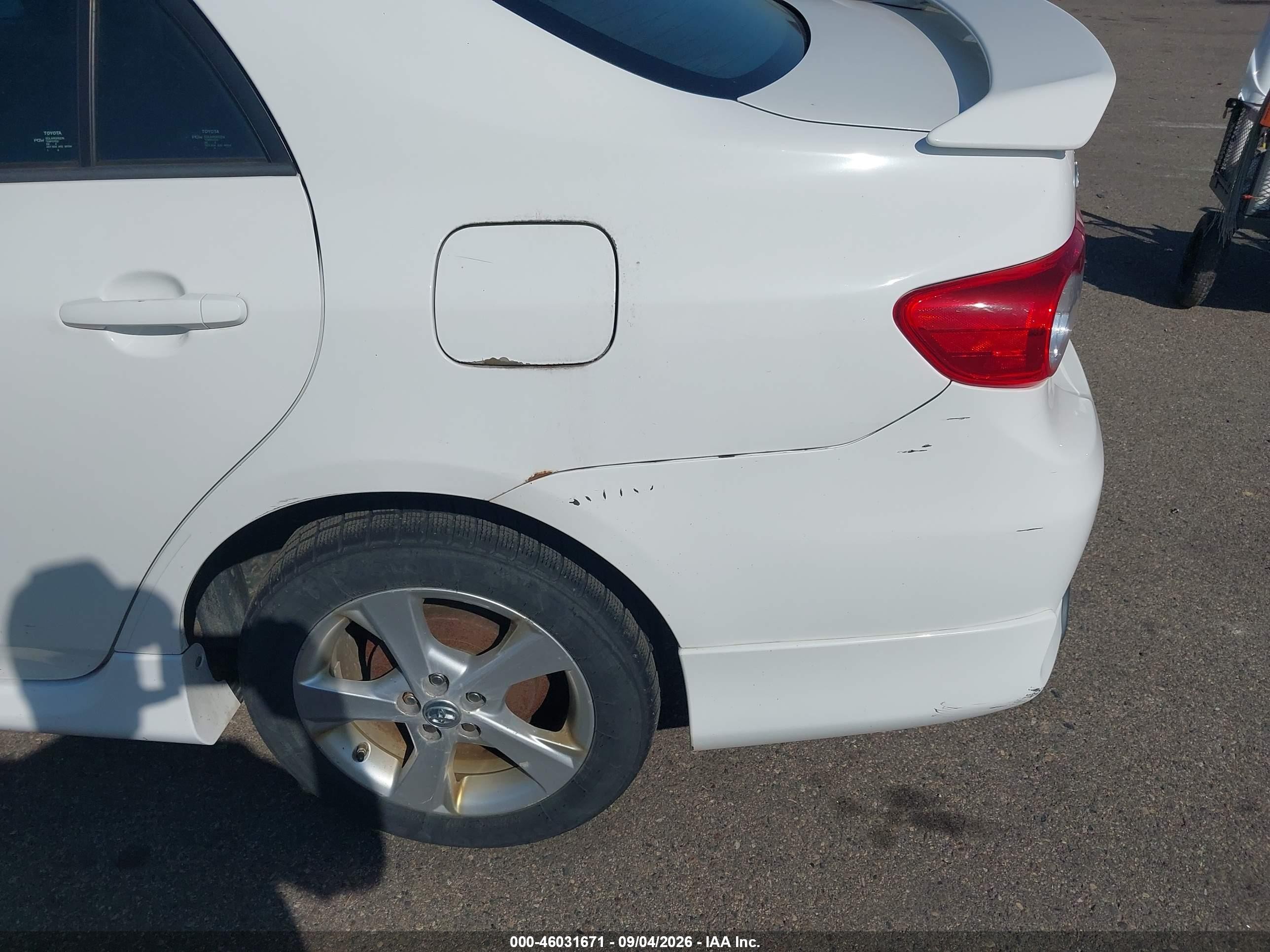 2012 Toyota Corolla S White vin: 5YFBU4EE4CP054923