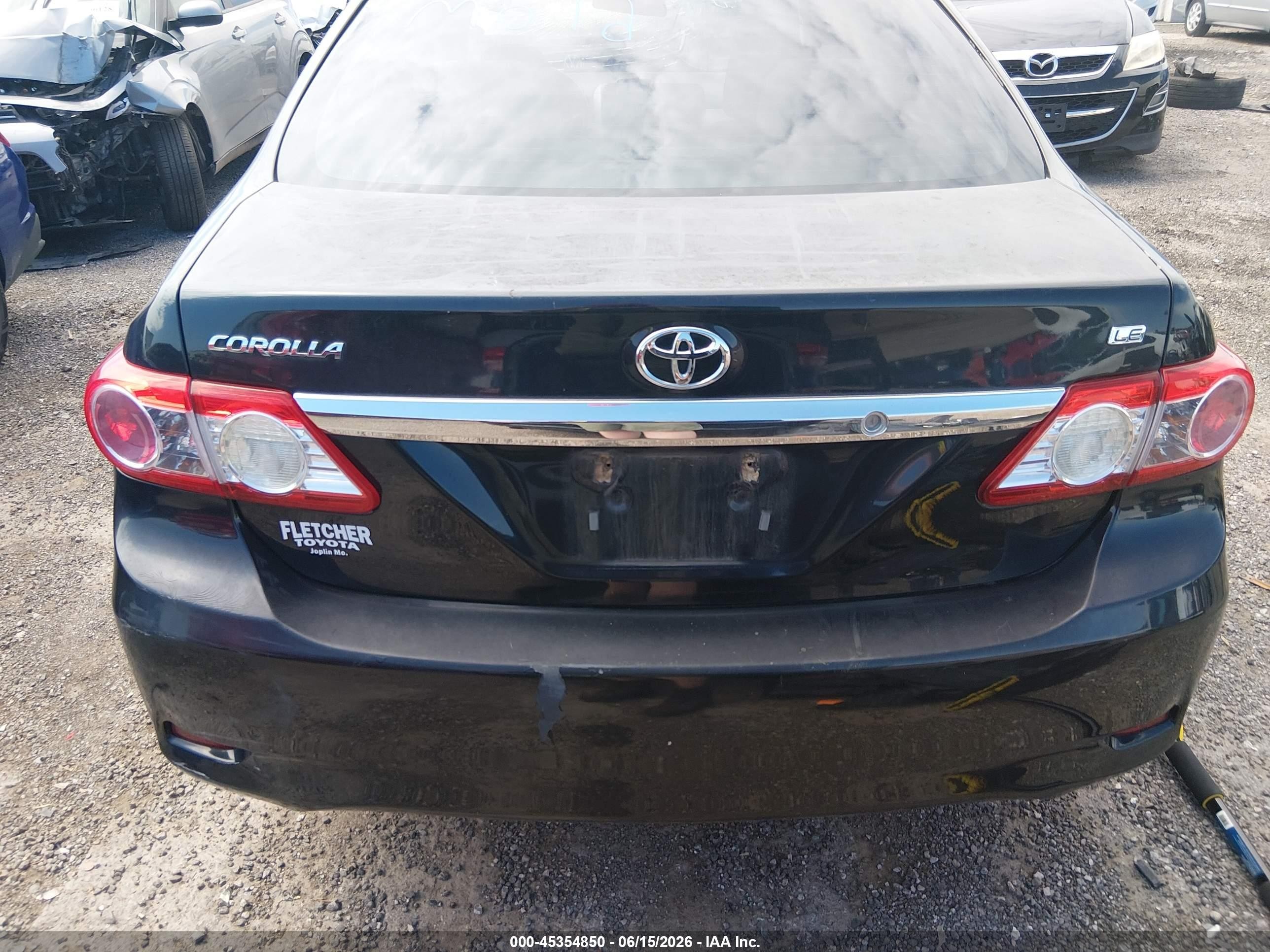 2012 Toyota Corolla Le Black vin: 5YFBU4EE4CP055392