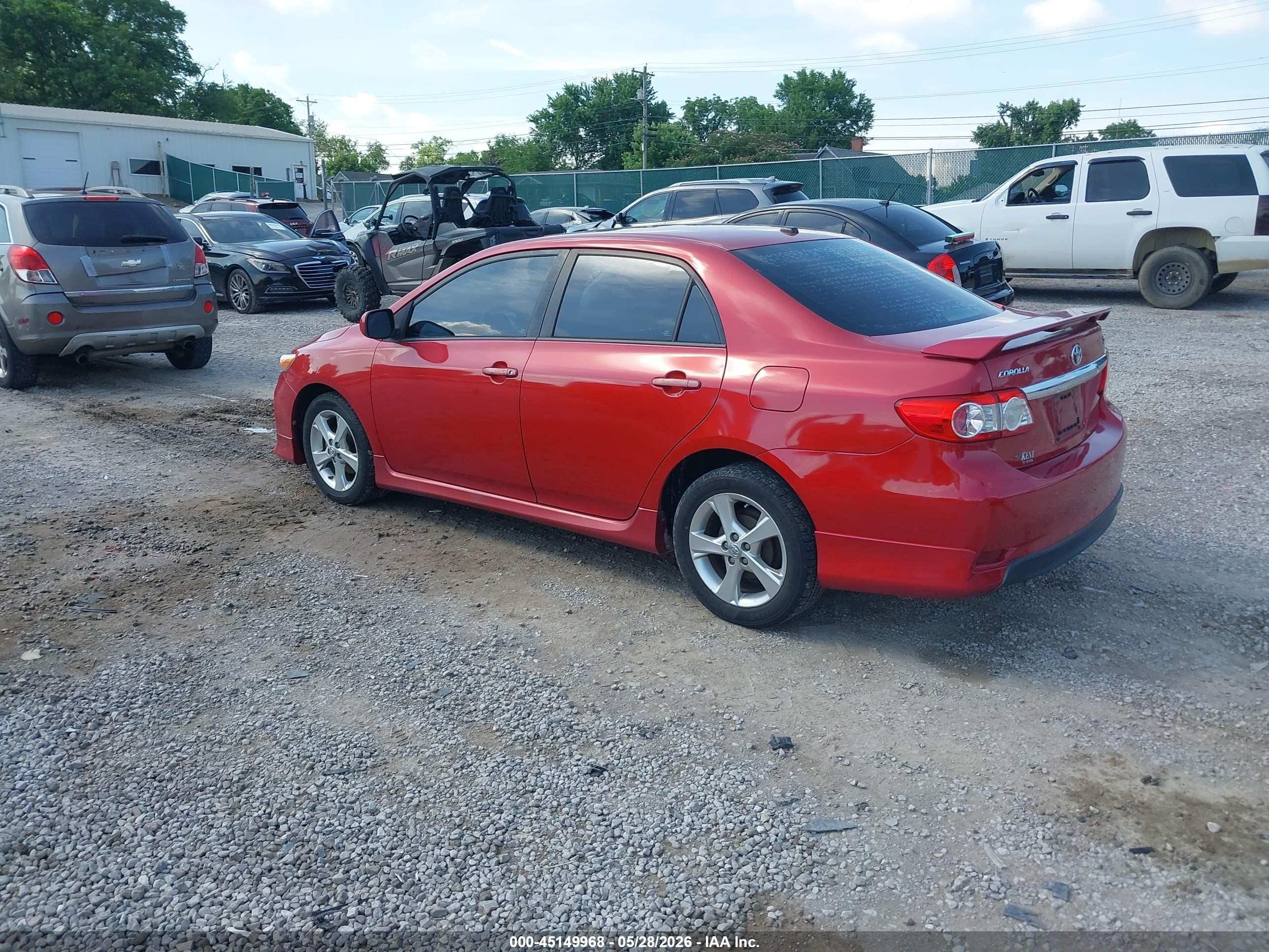 2012 Toyota Corolla S Red vin: 5YFBU4EE4CP056736