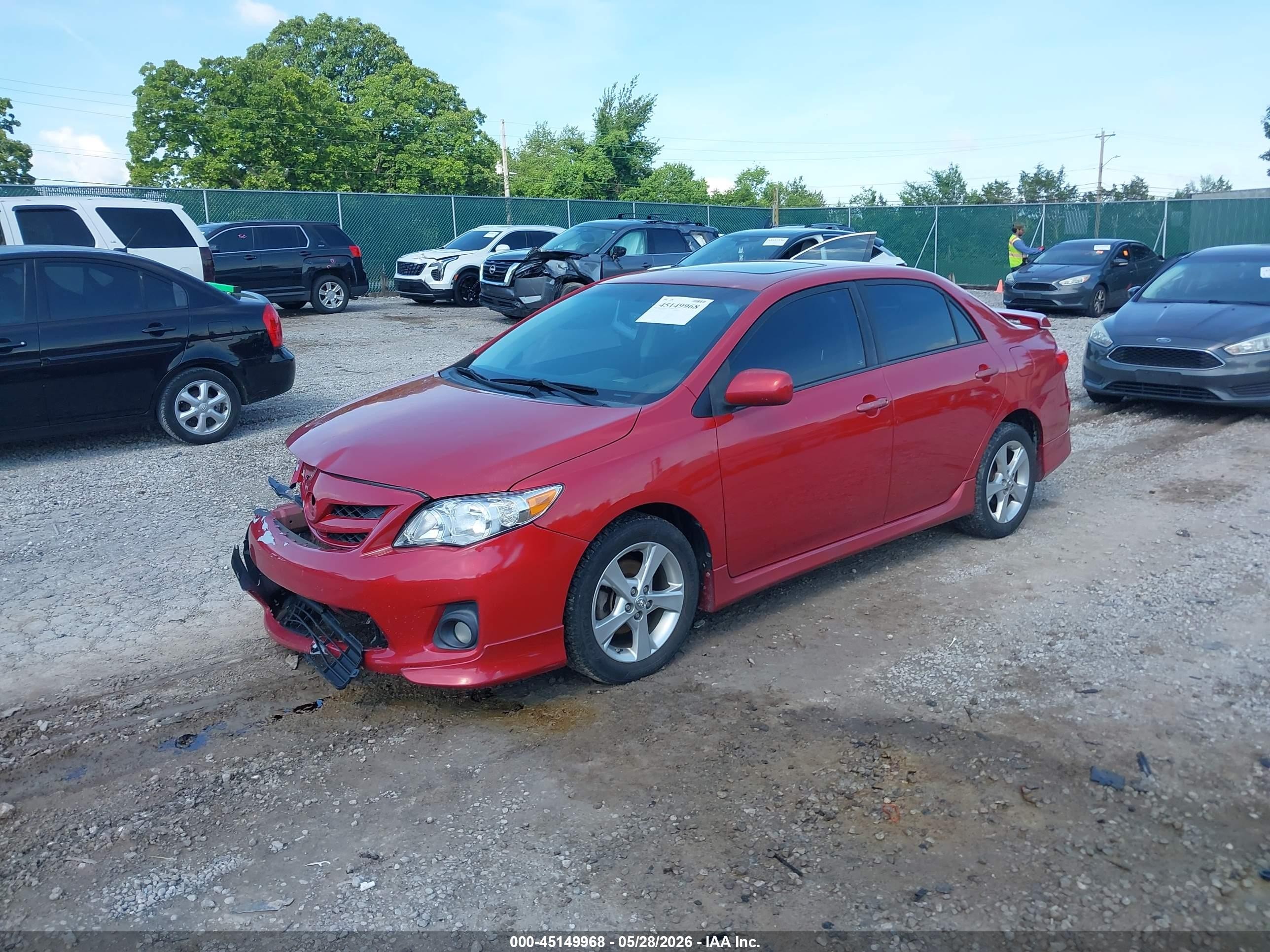 2012 Toyota Corolla S Red vin: 5YFBU4EE4CP056736