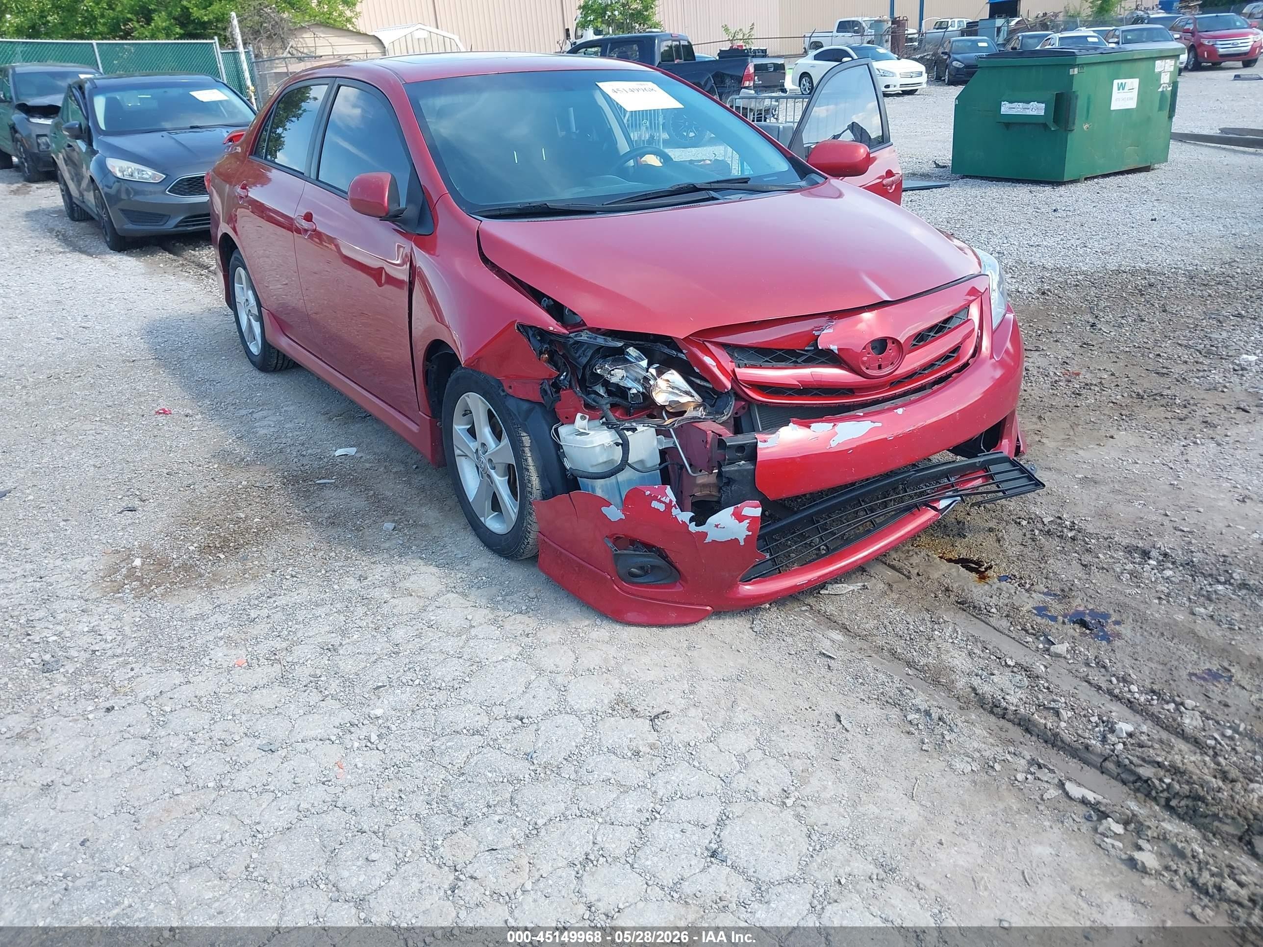 2012 Toyota Corolla S Red vin: 5YFBU4EE4CP056736