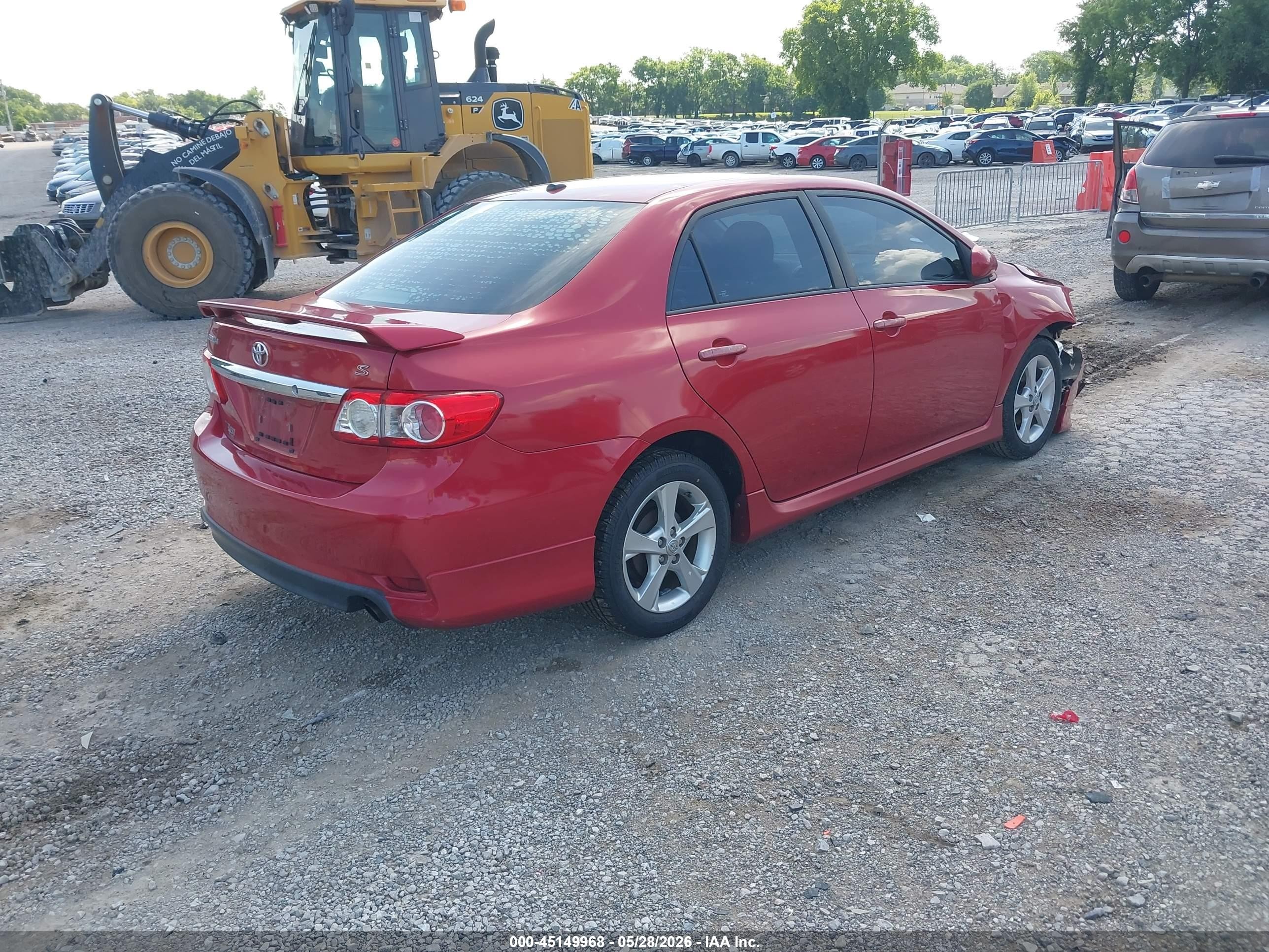 2012 Toyota Corolla S Red vin: 5YFBU4EE4CP056736