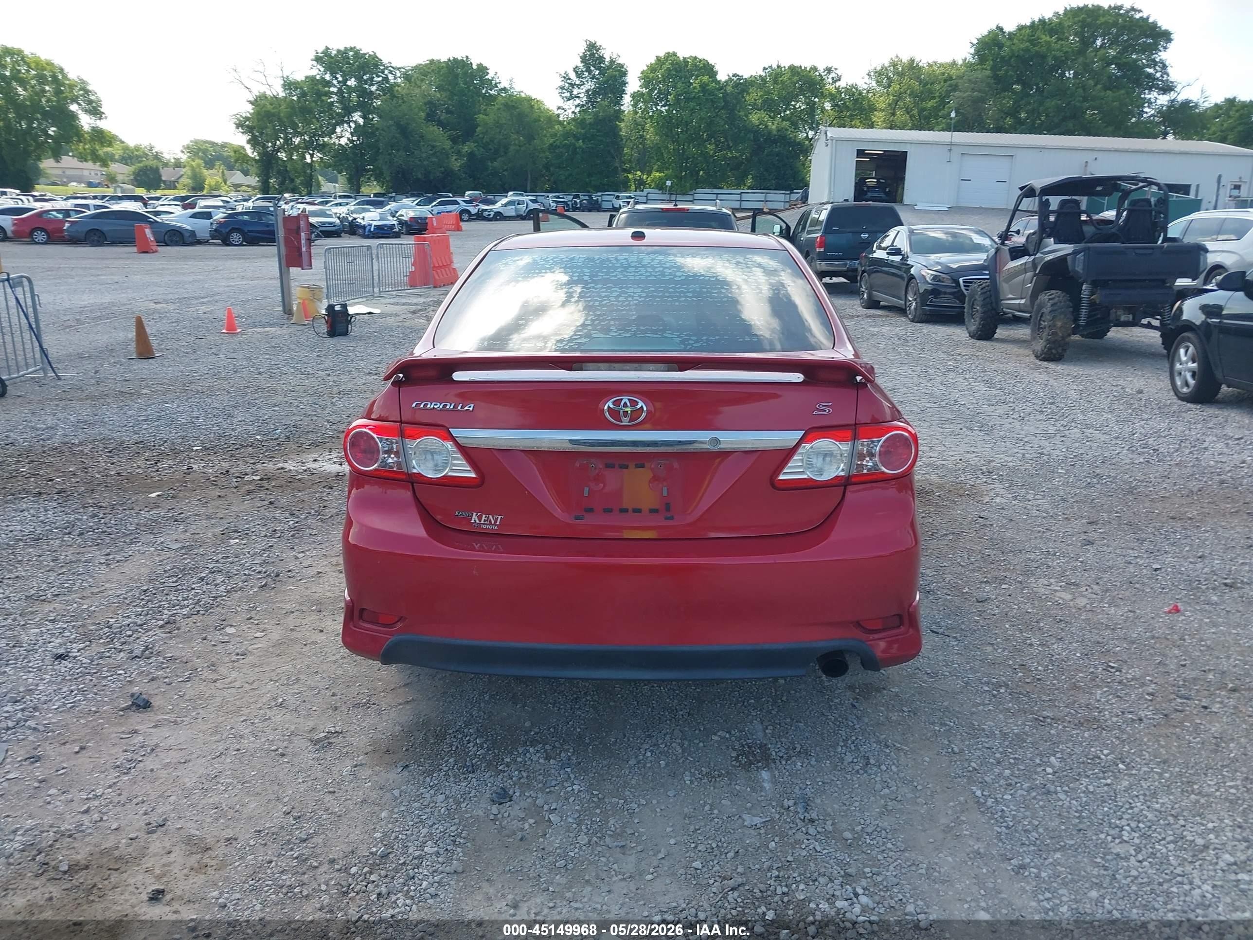 2012 Toyota Corolla S Red vin: 5YFBU4EE4CP056736