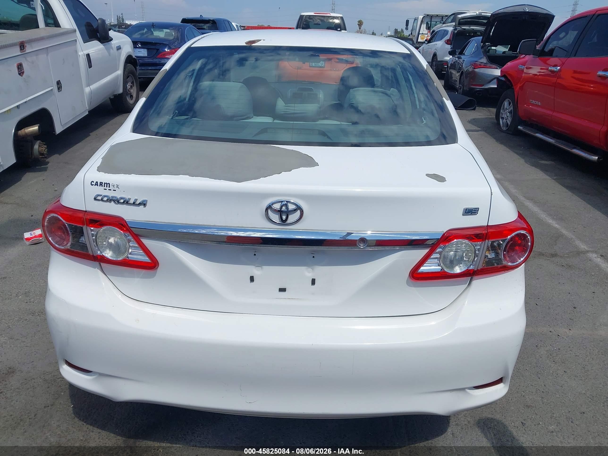 2012 Toyota Corolla Le White vin: 5YFBU4EE4CP066800