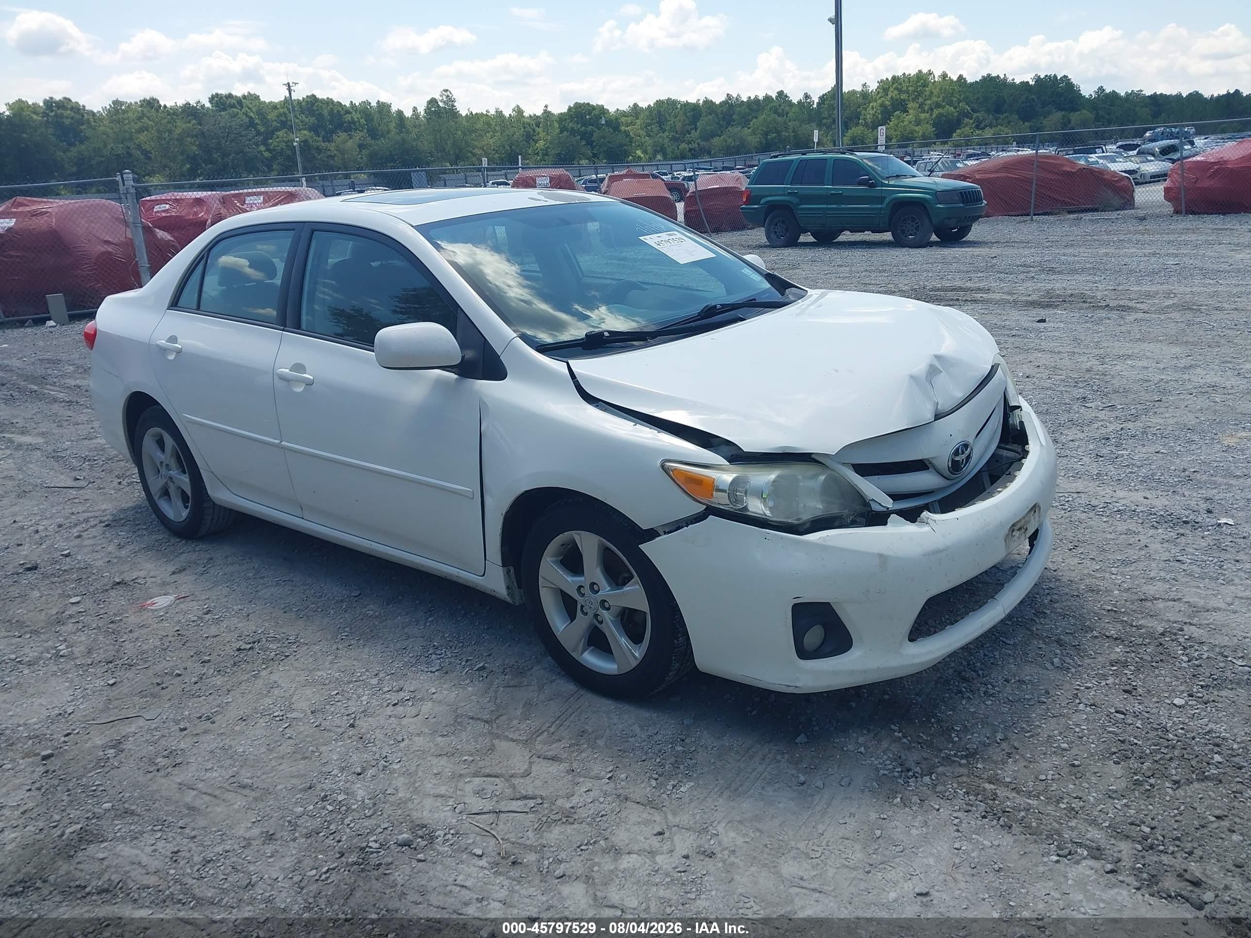 2012 Toyota Corolla Le Белый vin: 5YFBU4EE4CP070183