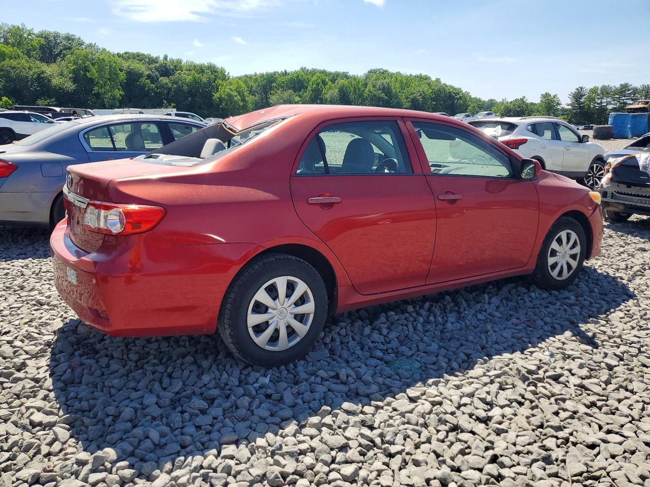 2013 Toyota Corolla L Red vin: 5YFBU4EE4DP080598