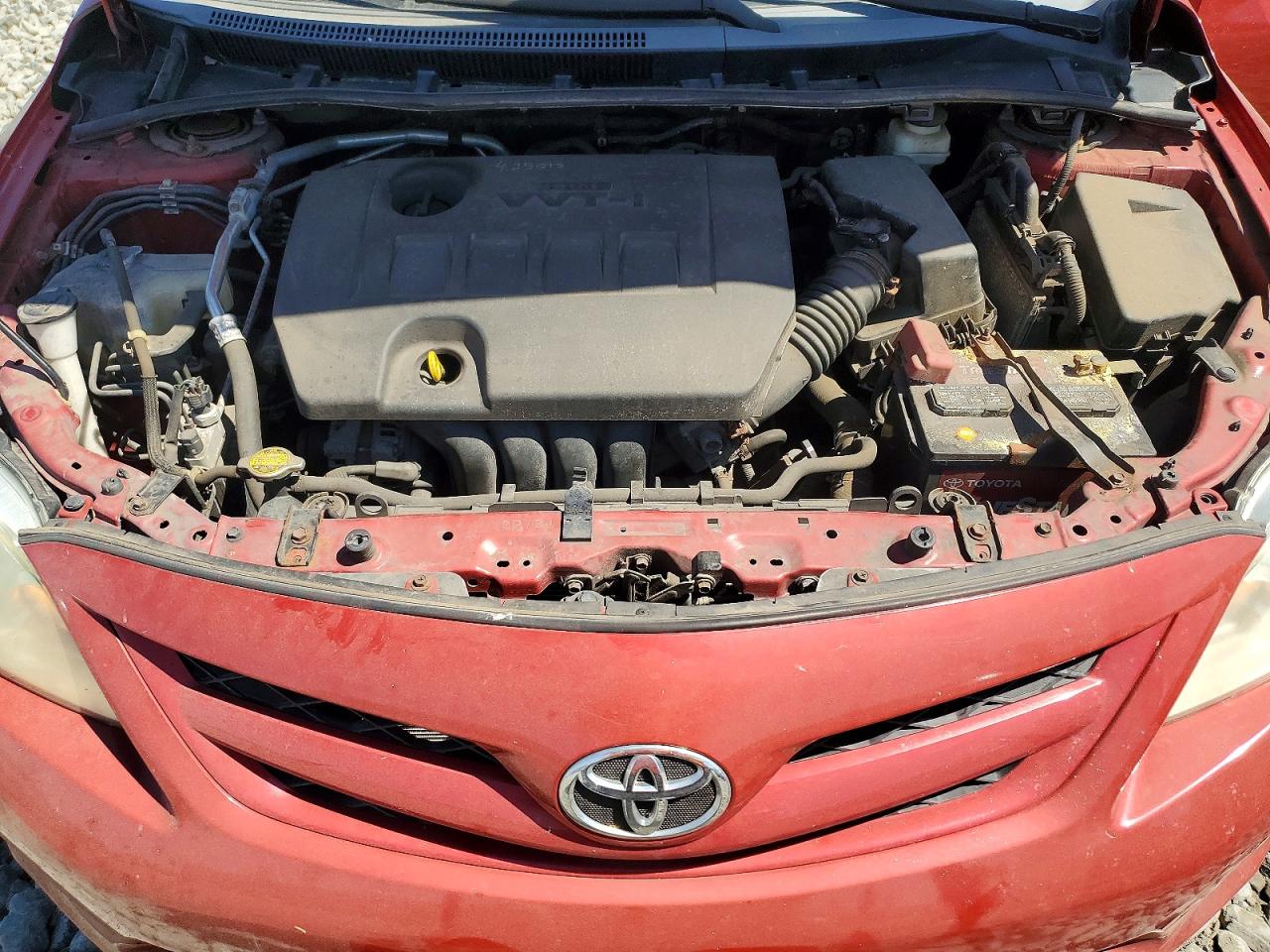 2013 Toyota Corolla L Red vin: 5YFBU4EE4DP080598