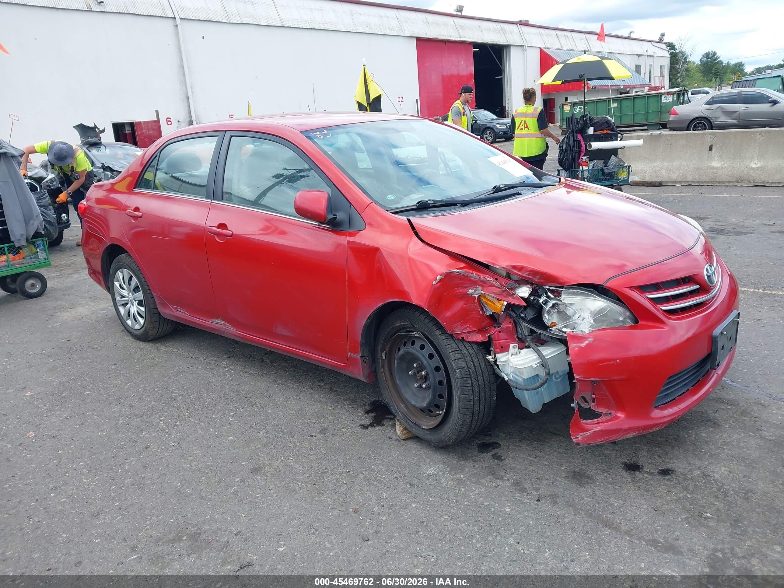2013 Toyota Corolla Le Красный vin: 5YFBU4EE4DP081959