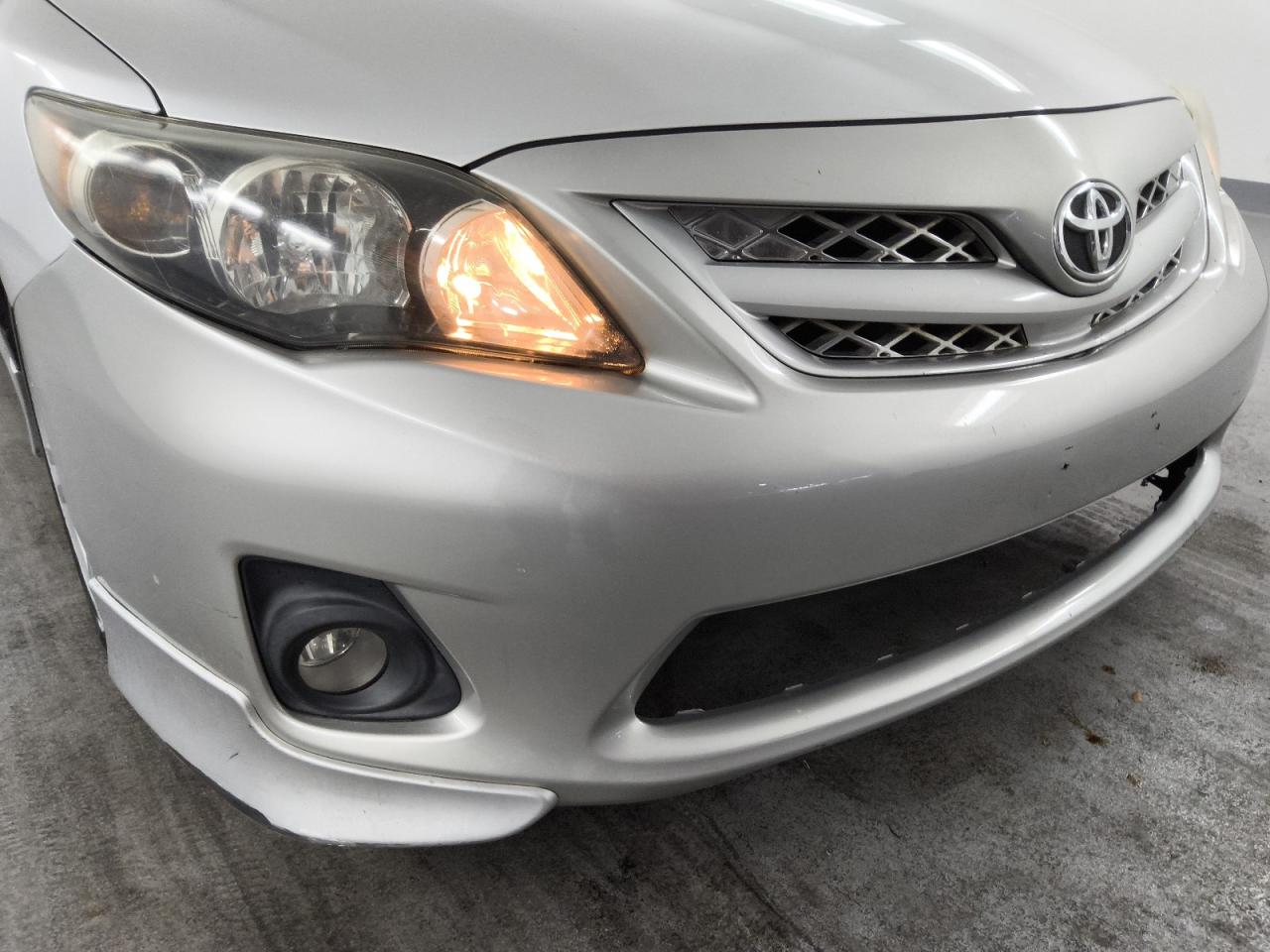 2013 Toyota Corolla S Silver vin: 5YFBU4EE4DP099409 Damage: Front Bumper Molding, Heavy Scratch, > 12 Inches