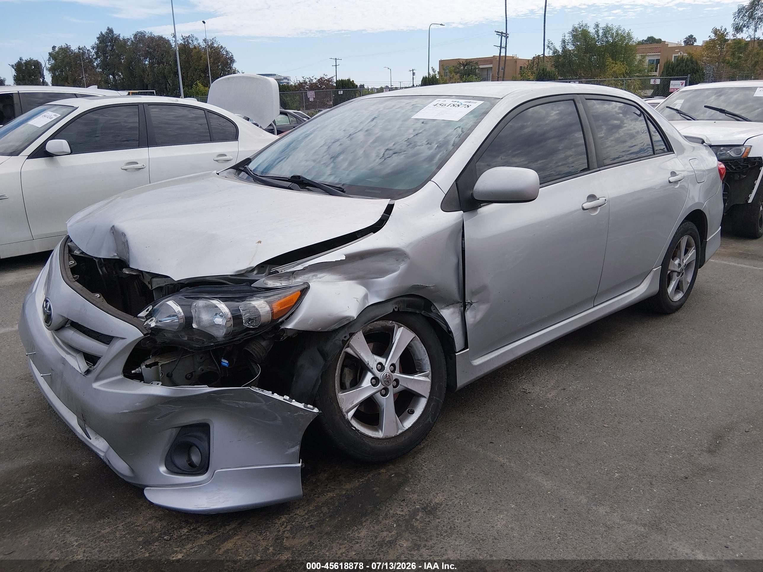 2013 Toyota Corolla S Silver vin: 5YFBU4EE4DP123577