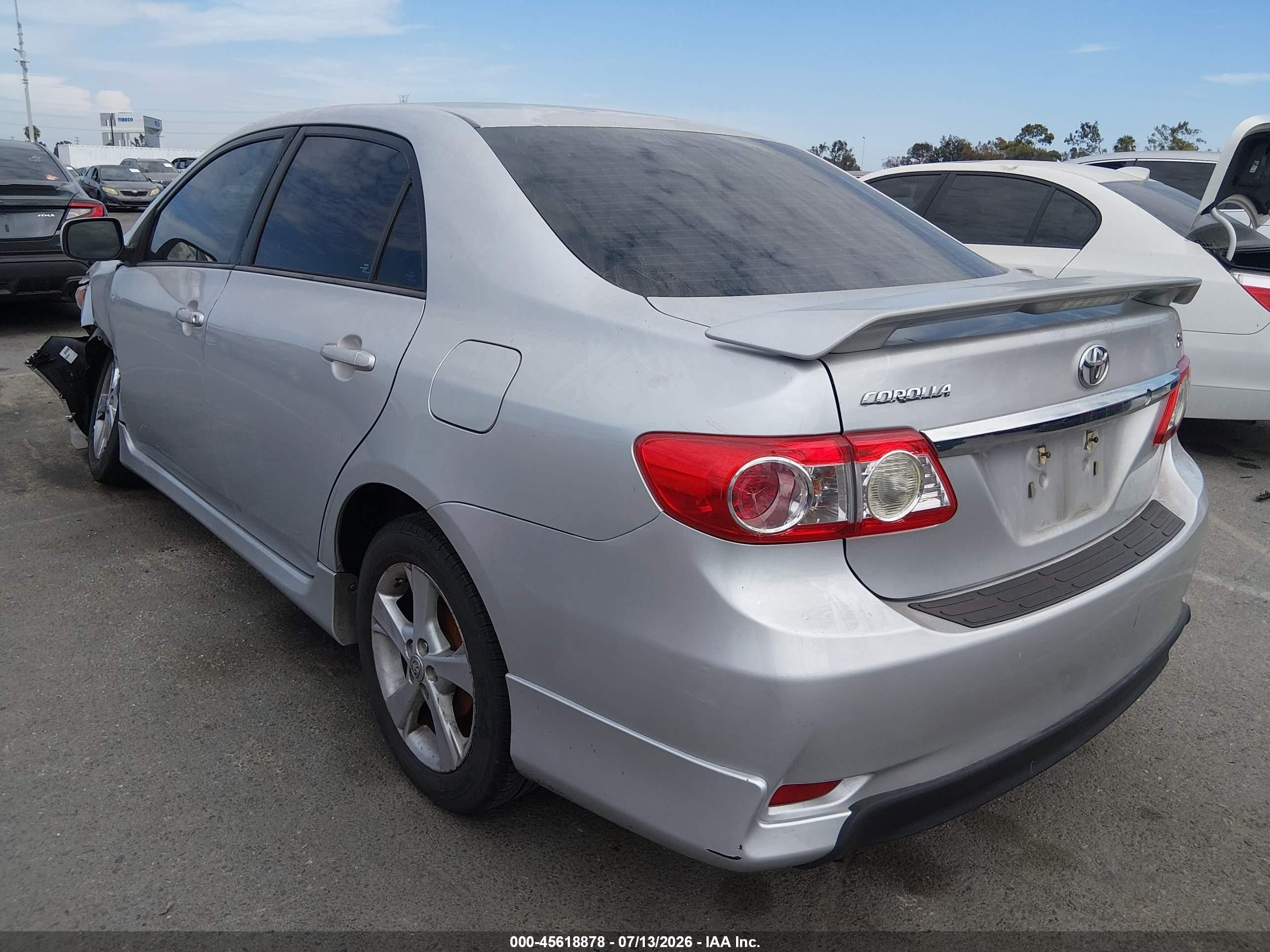 2013 Toyota Corolla S Silver vin: 5YFBU4EE4DP123577