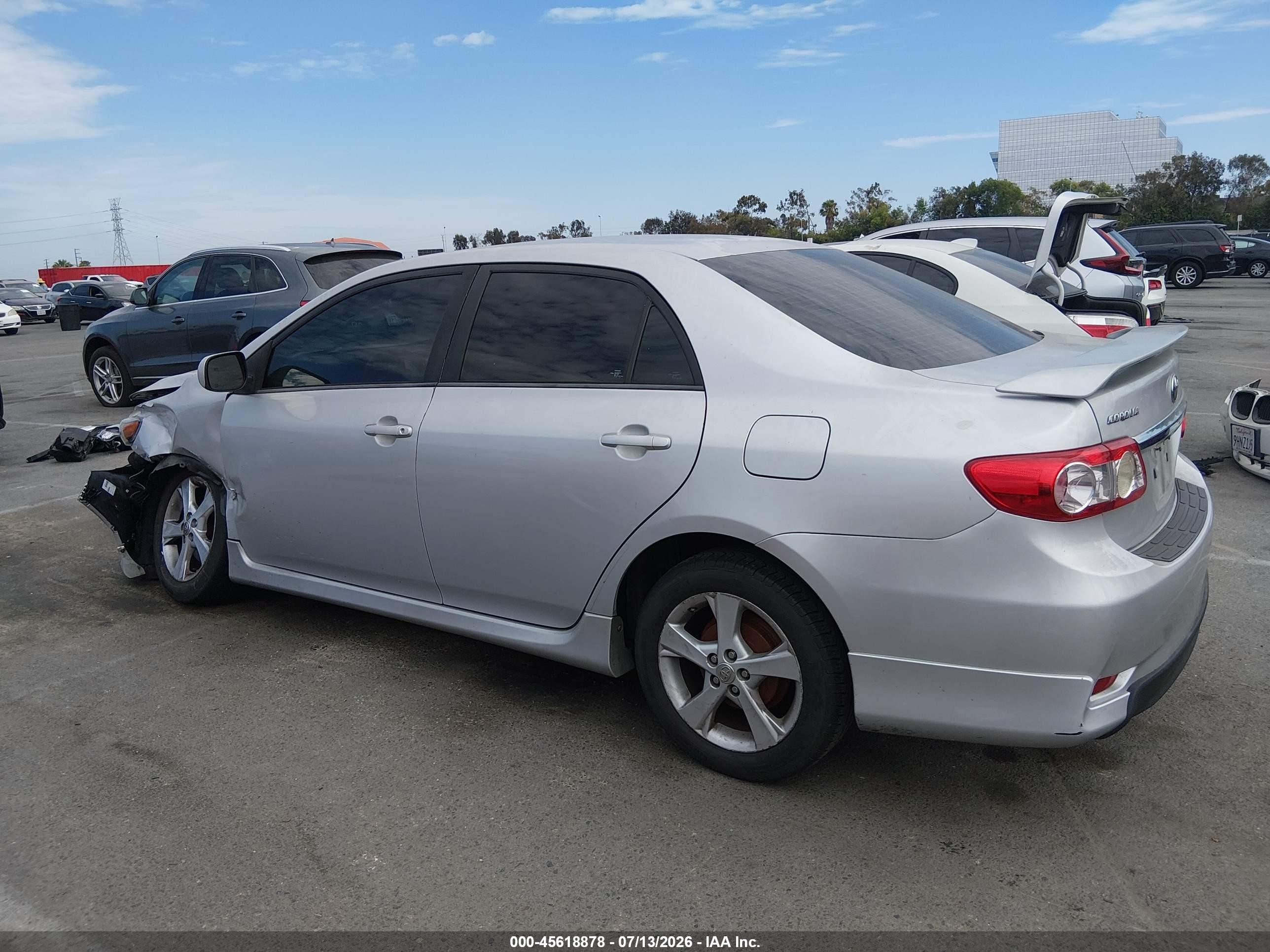 2013 Toyota Corolla S Silver vin: 5YFBU4EE4DP123577
