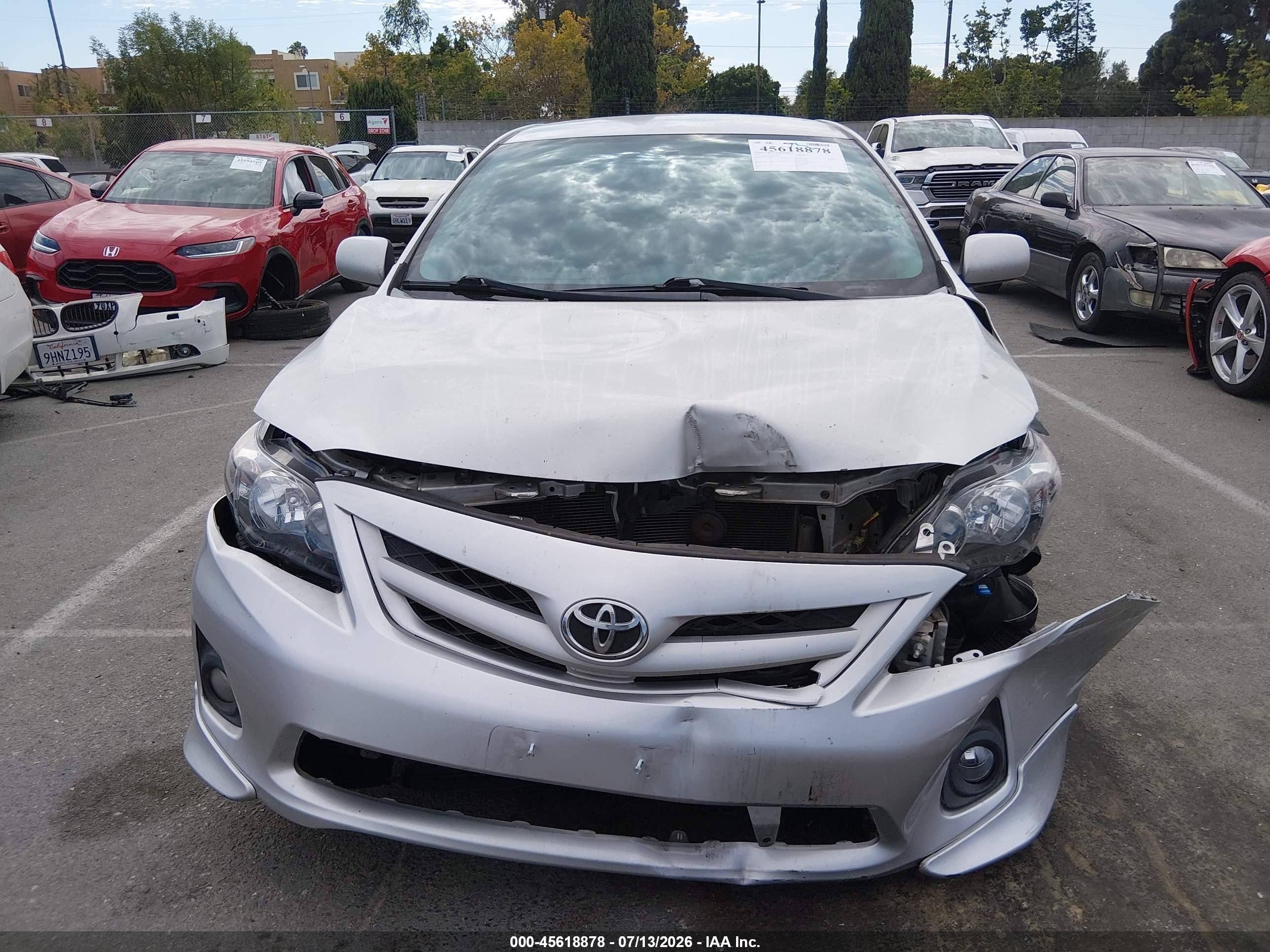 2013 Toyota Corolla S Silver vin: 5YFBU4EE4DP123577