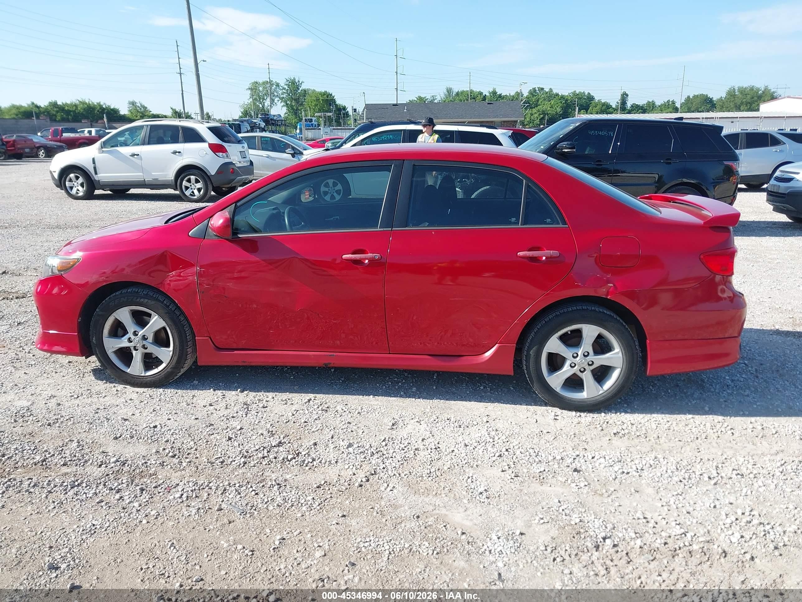 2013 Toyota Corolla S Red vin: 5YFBU4EE4DP128875