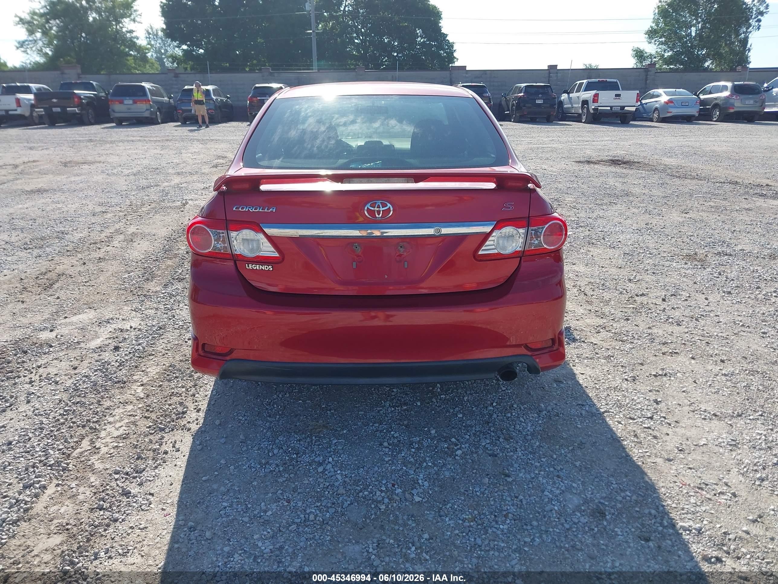 2013 Toyota Corolla S Red vin: 5YFBU4EE4DP128875