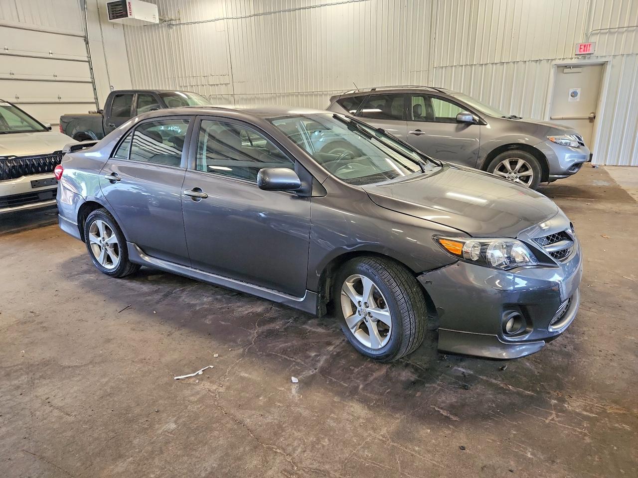 2013 Toyota Corolla S Gray vin: 5YFBU4EE4DP136510