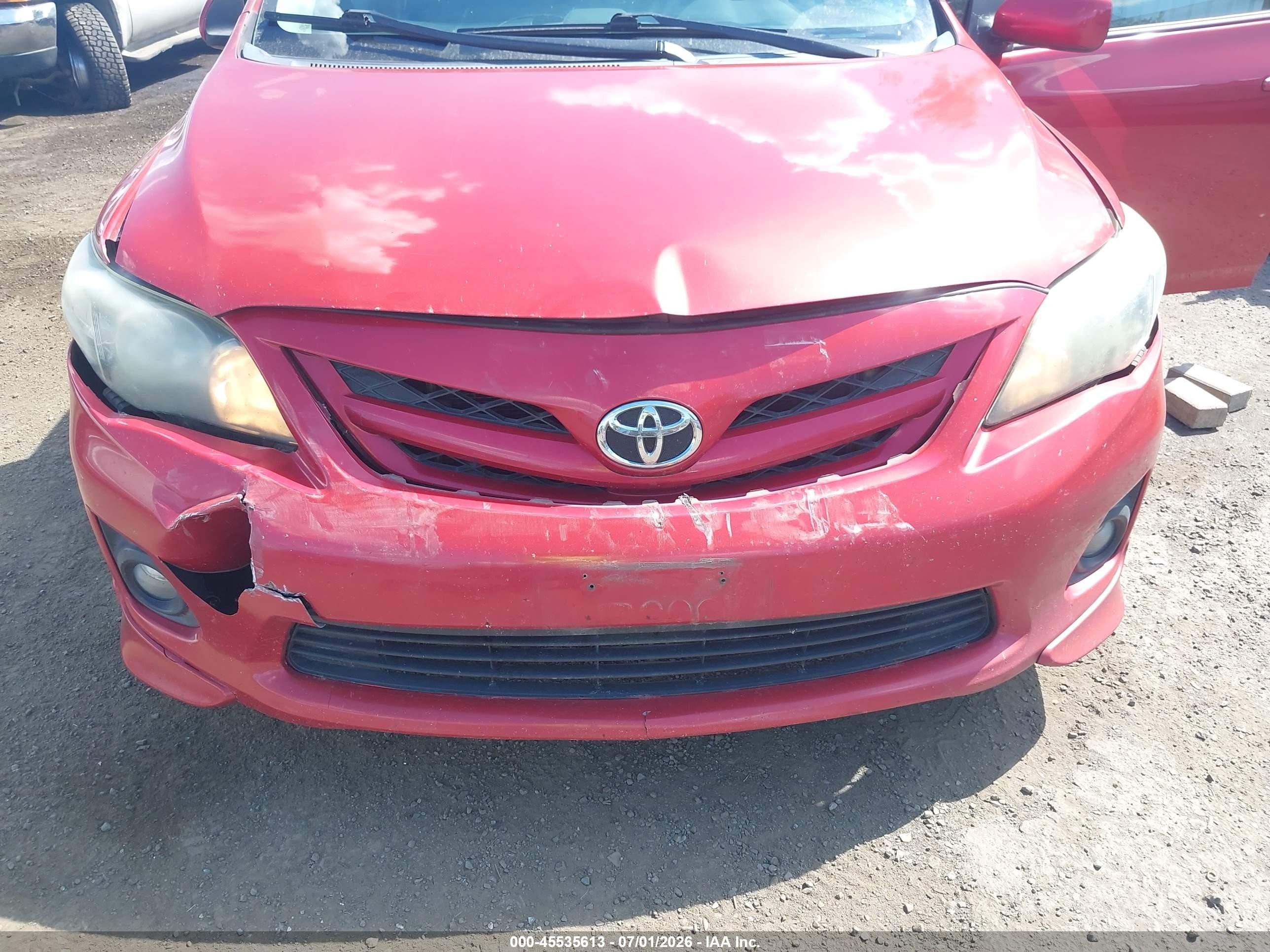 2013 Toyota Corolla S Red vin: 5YFBU4EE4DP149046