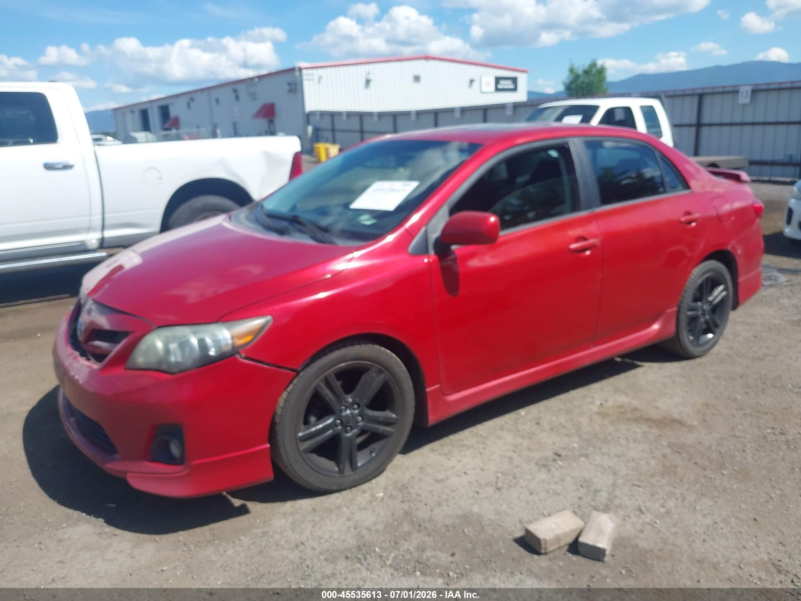 2013 Toyota Corolla S Red vin: 5YFBU4EE4DP149046