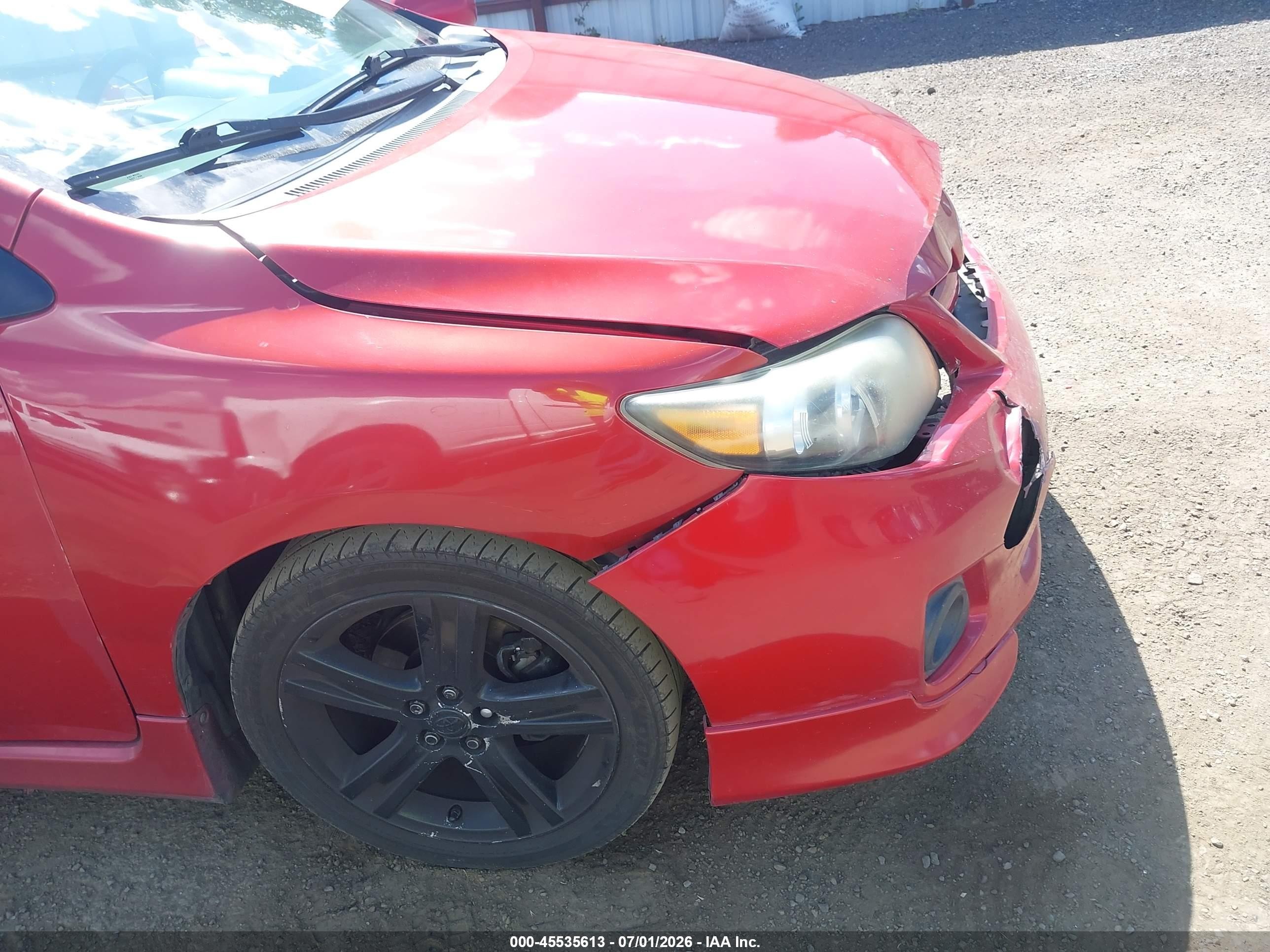 2013 Toyota Corolla S Red vin: 5YFBU4EE4DP149046