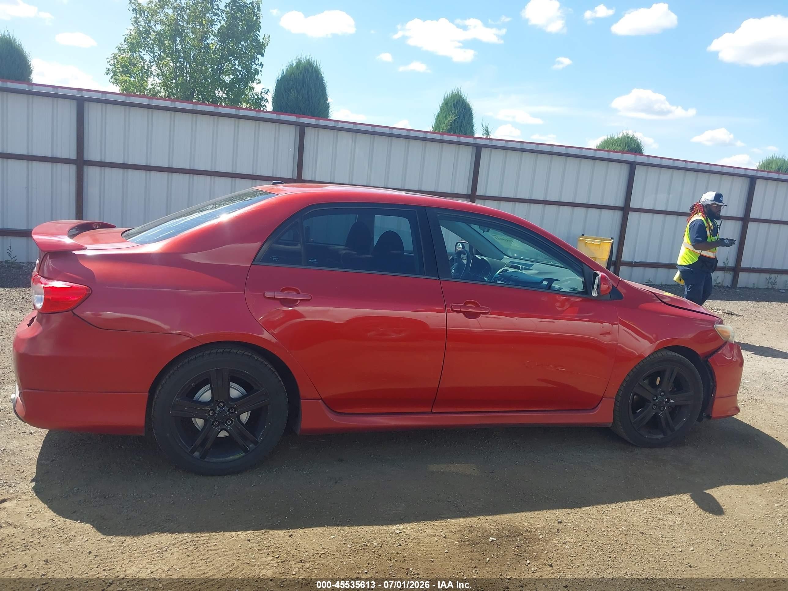 2013 Toyota Corolla S Red vin: 5YFBU4EE4DP149046