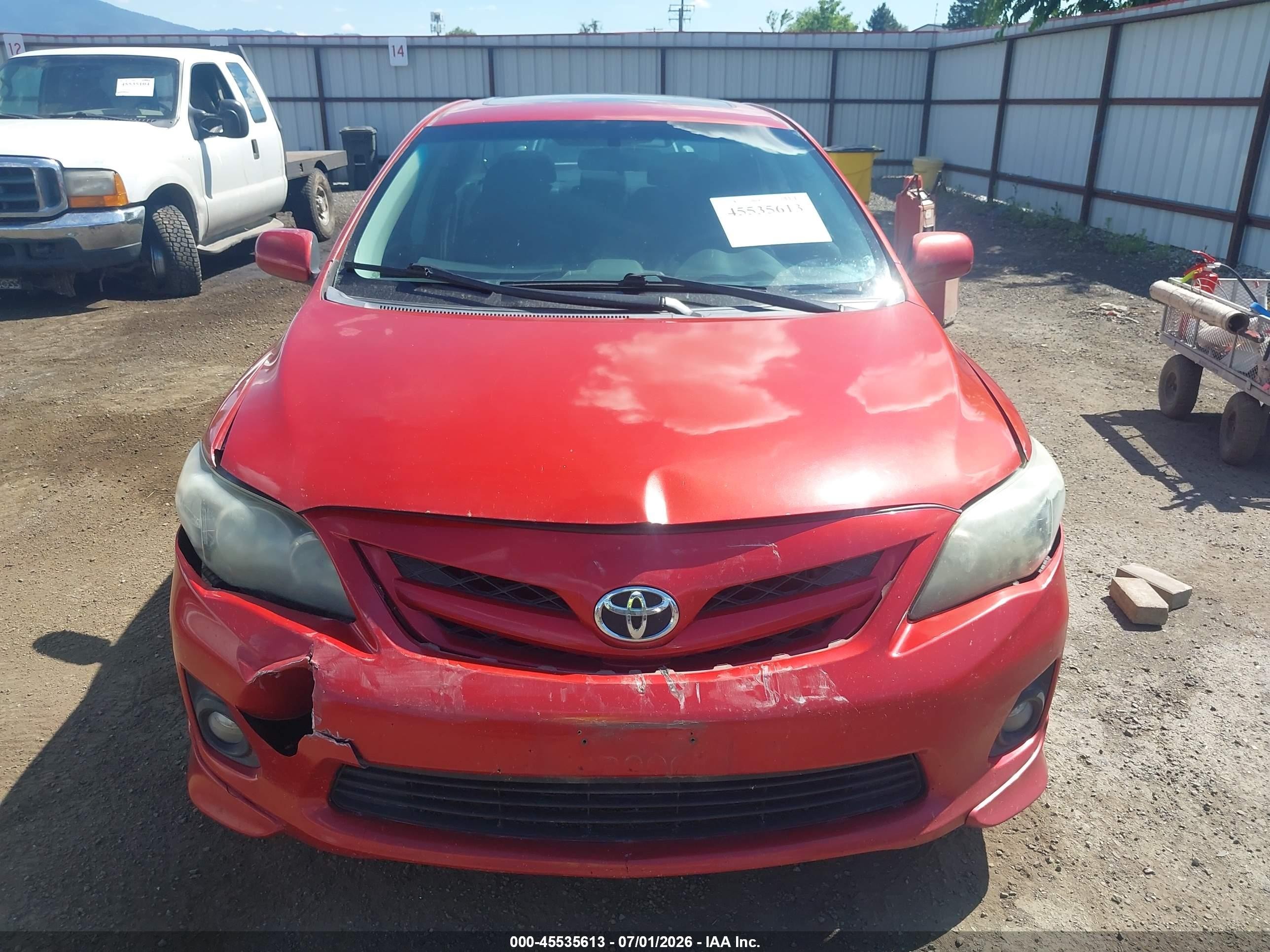 2013 Toyota Corolla S Red vin: 5YFBU4EE4DP149046