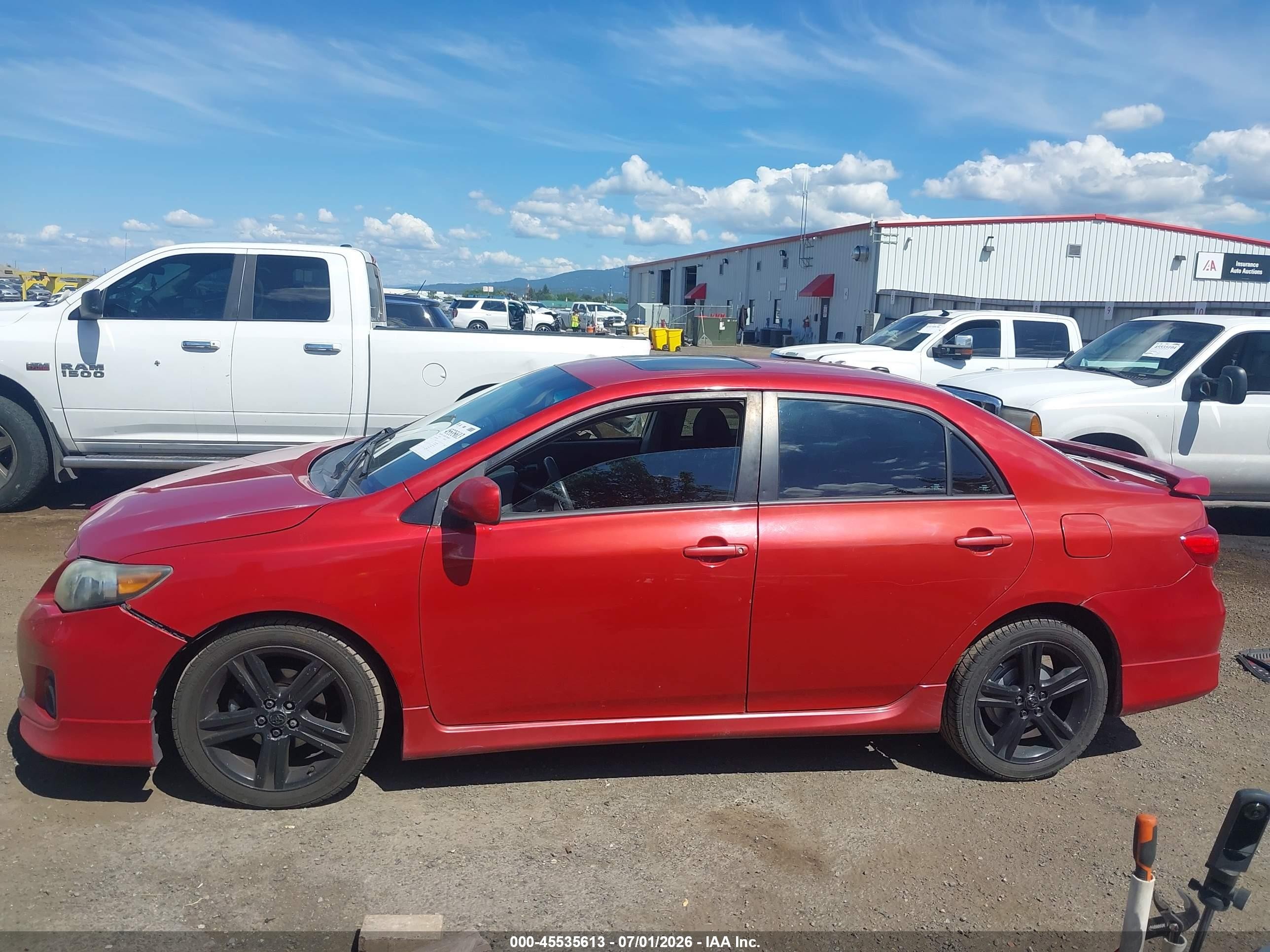 2013 Toyota Corolla S Red vin: 5YFBU4EE4DP149046
