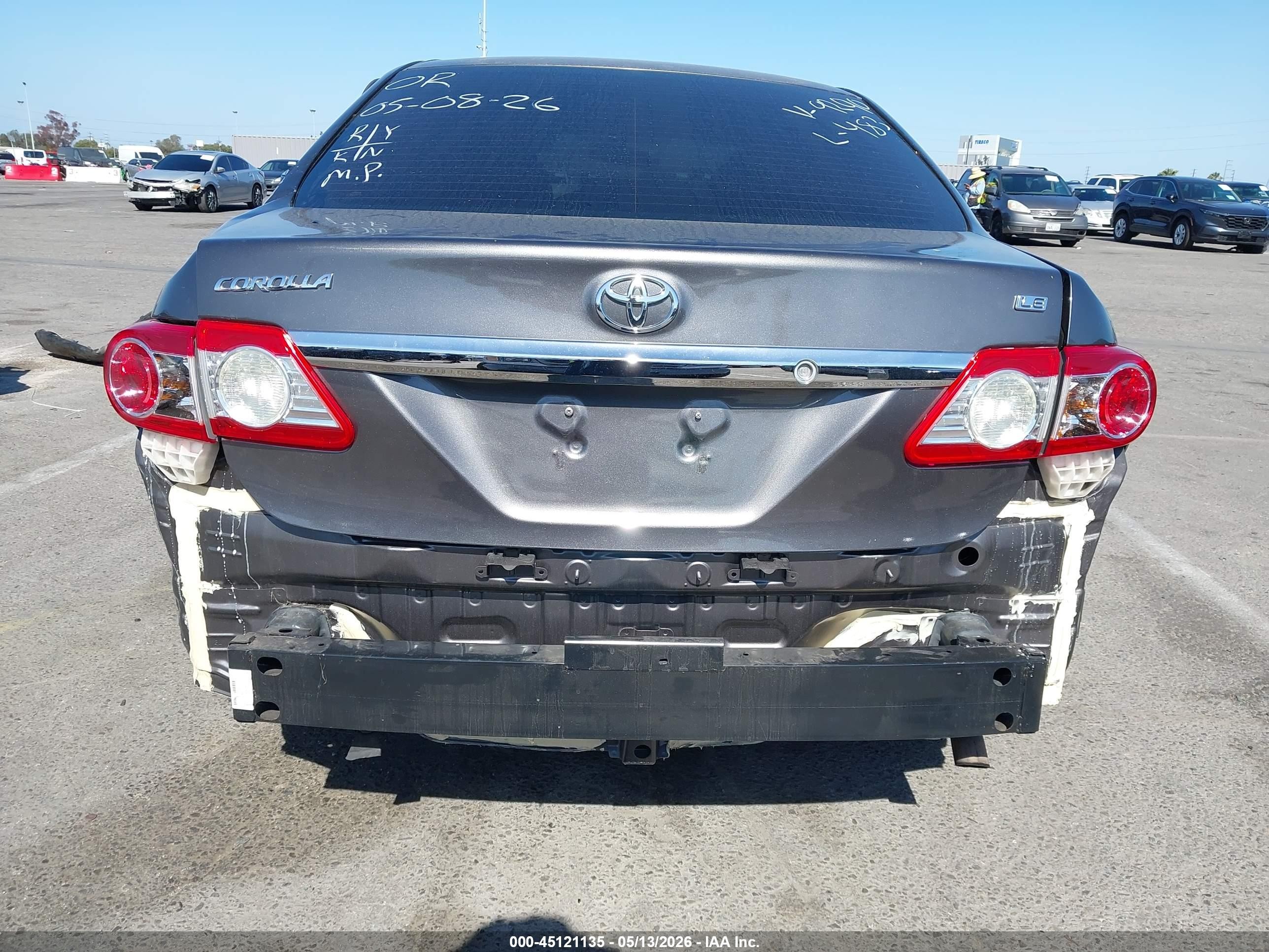 2013 Toyota Corolla Le Gray vin: 5YFBU4EE4DP149290