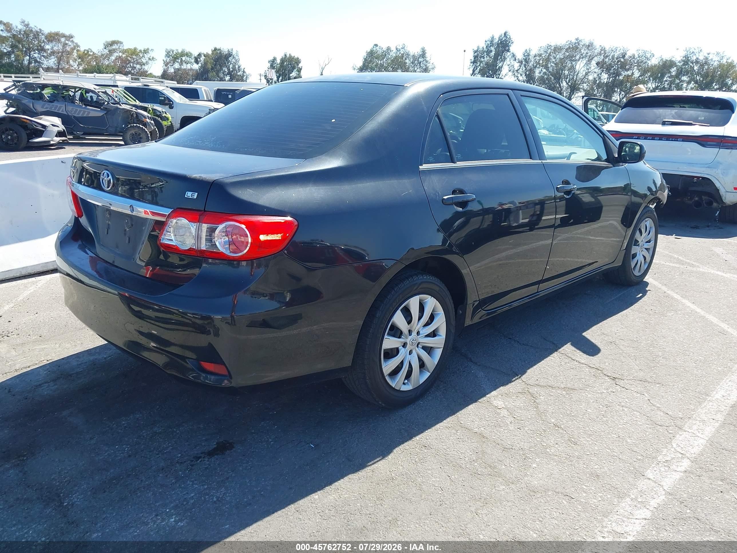 2013 Toyota Corolla Le Black vin: 5YFBU4EE4DP156997