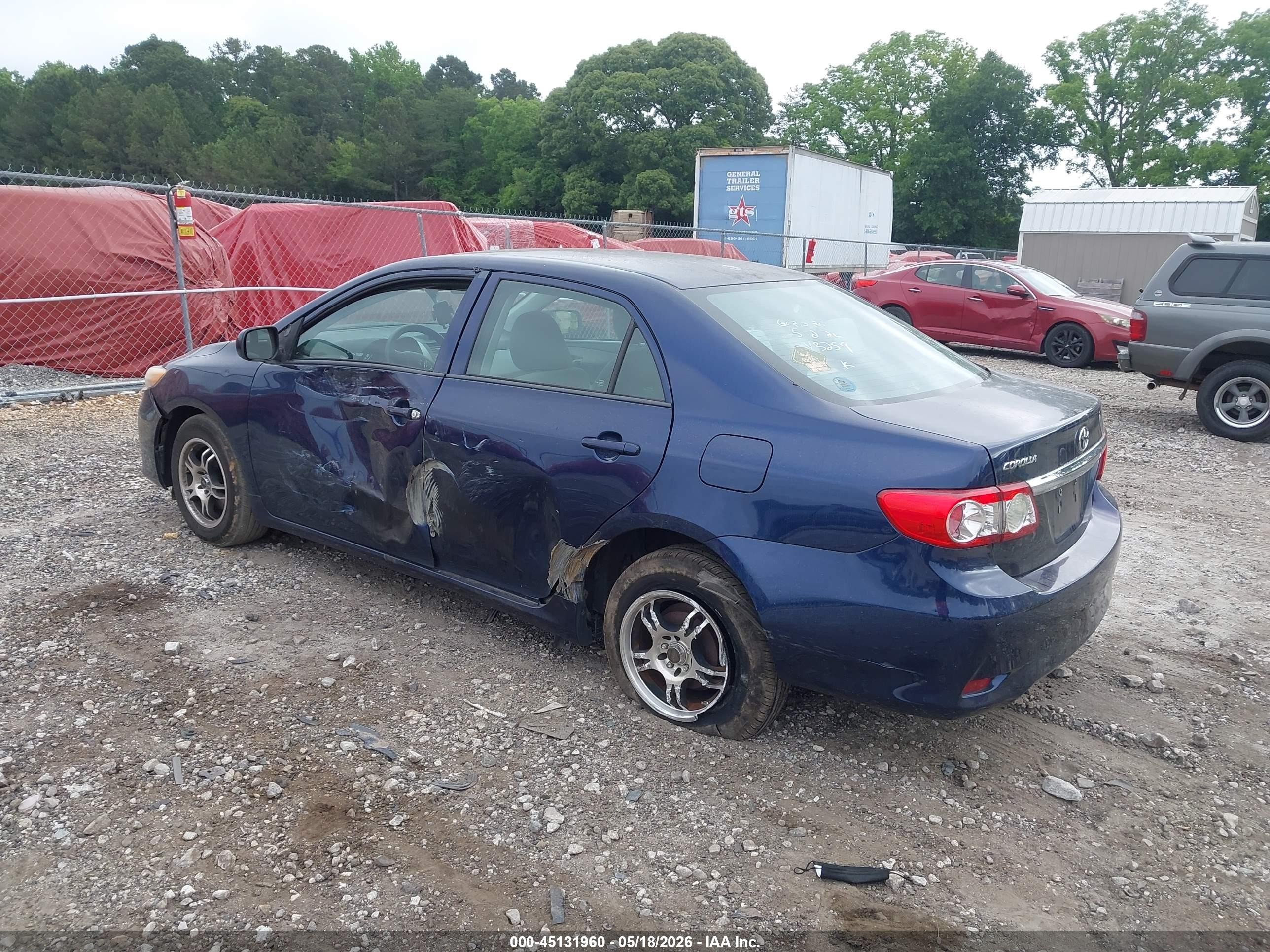 2013 Toyota Corolla L Blue vin: 5YFBU4EE4DP183259