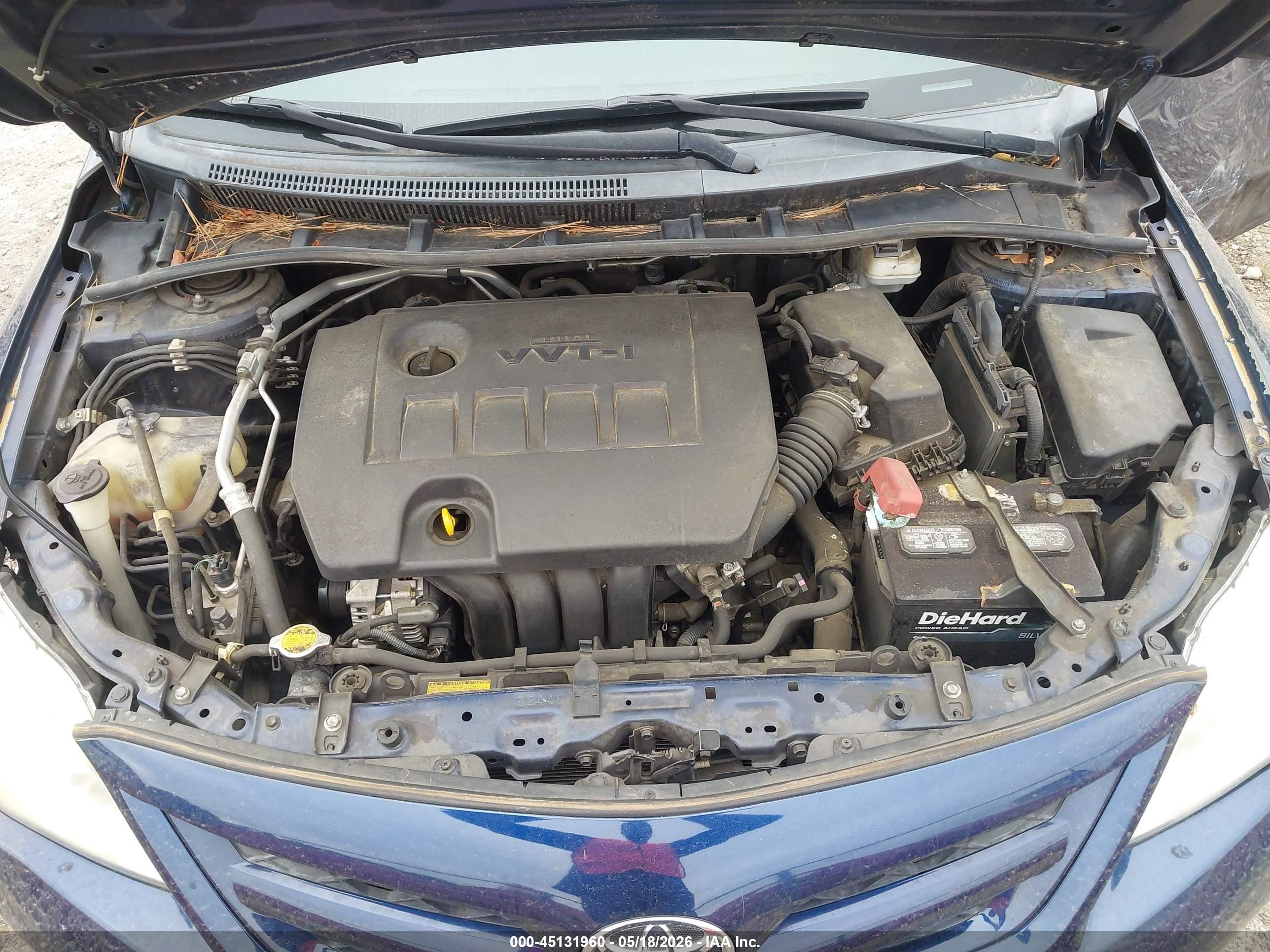 2013 Toyota Corolla L Blue vin: 5YFBU4EE4DP183259