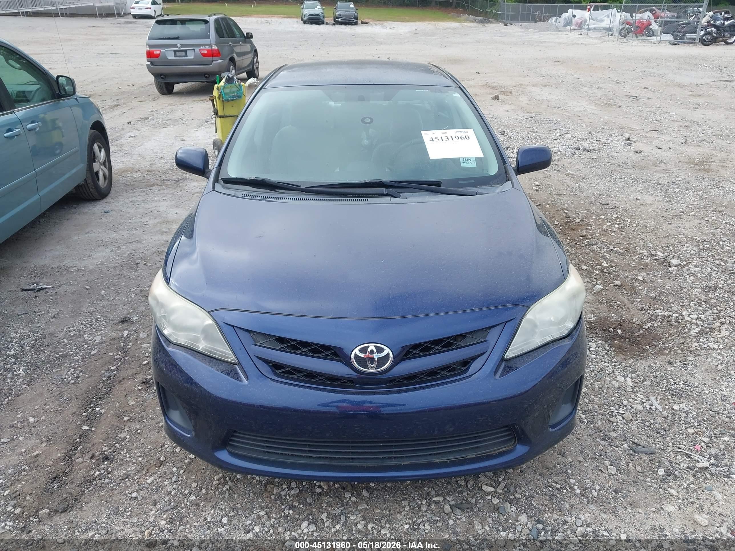 2013 Toyota Corolla L Blue vin: 5YFBU4EE4DP183259