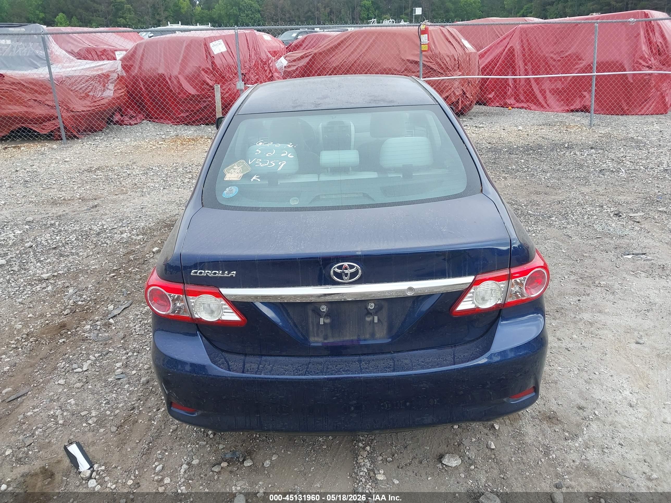 2013 Toyota Corolla L Blue vin: 5YFBU4EE4DP183259