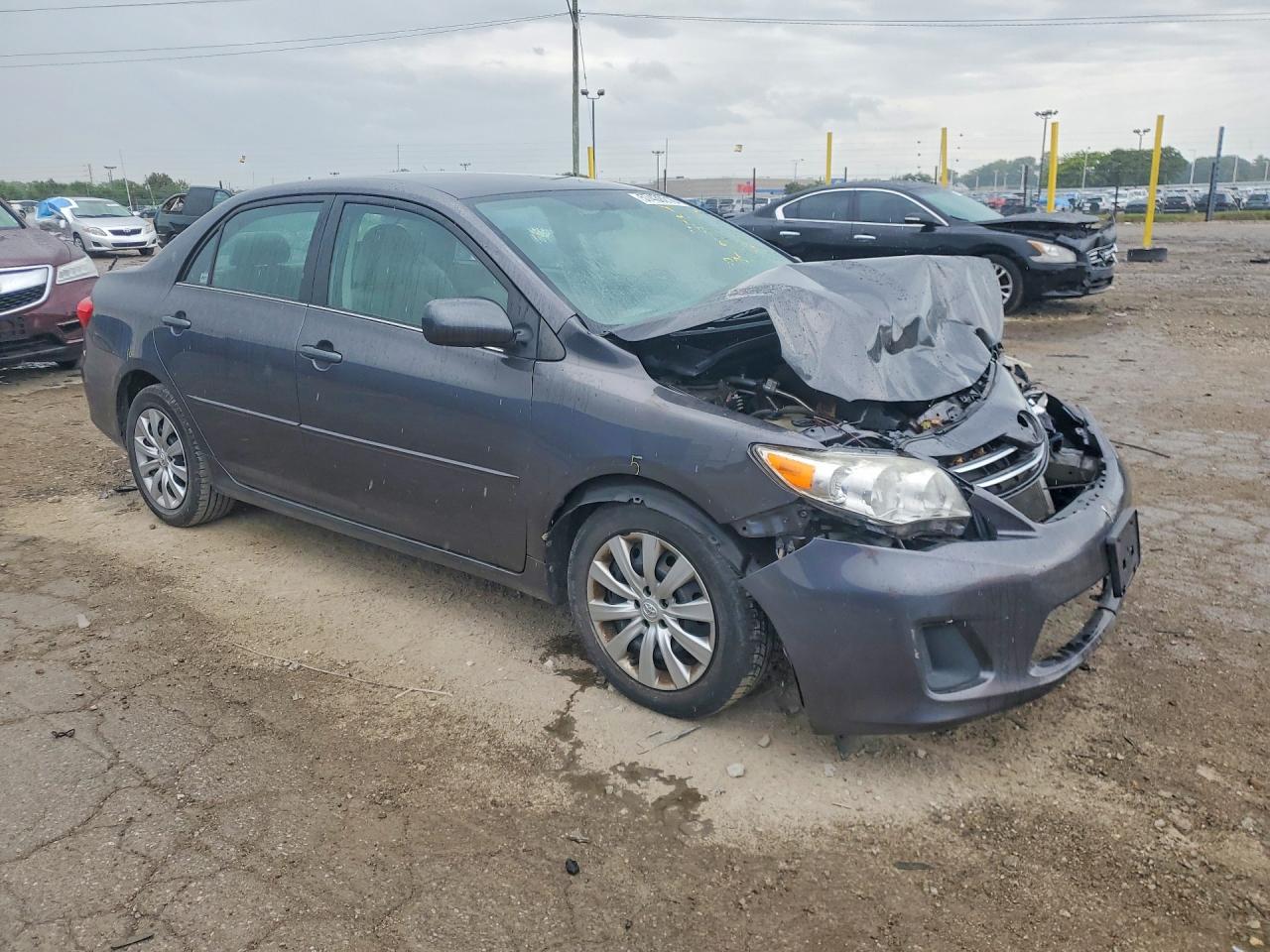 2013 Toyota Corolla Le Серый vin: 5YFBU4EE4DP198134
