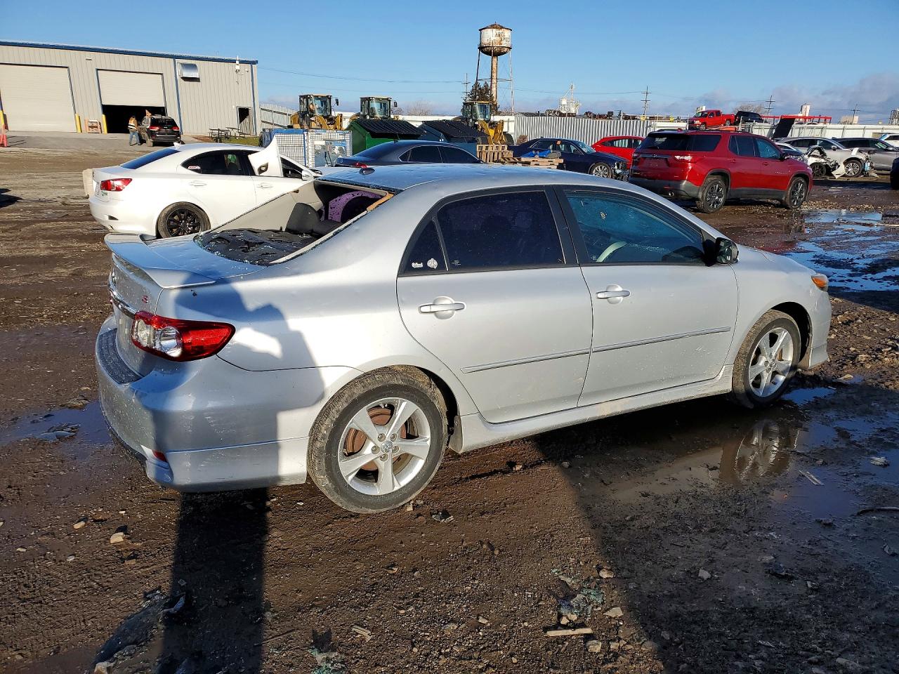 2013 Toyota Corolla S Silver vin: 5YFBU4EE4DP210332