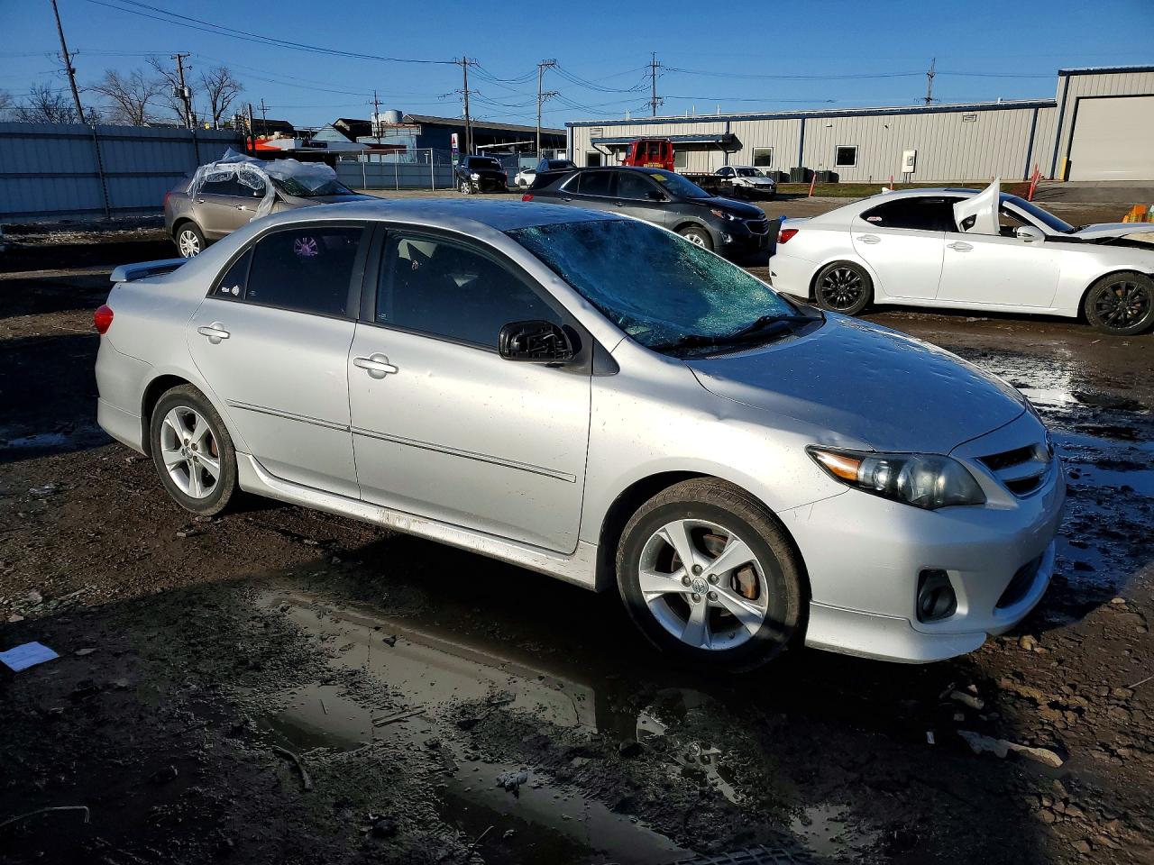 2013 Toyota Corolla S Silver vin: 5YFBU4EE4DP210332