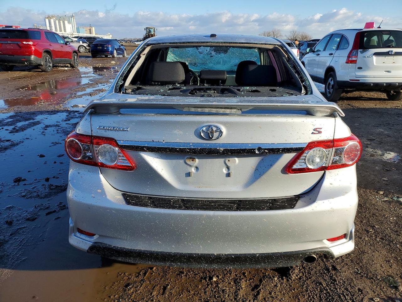 2013 Toyota Corolla S Silver vin: 5YFBU4EE4DP210332