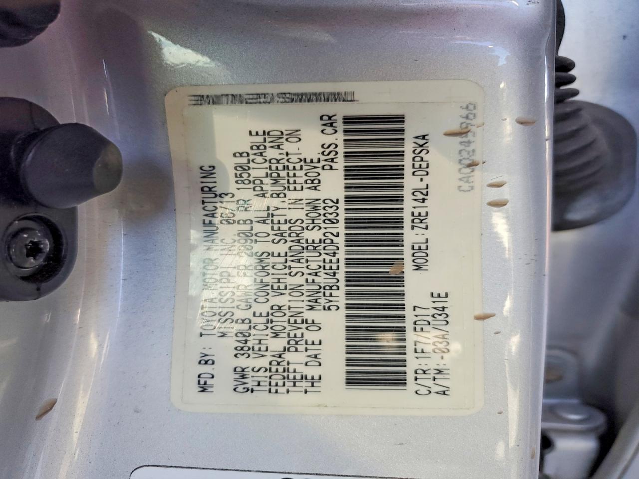 2013 Toyota Corolla S Silver vin: 5YFBU4EE4DP210332