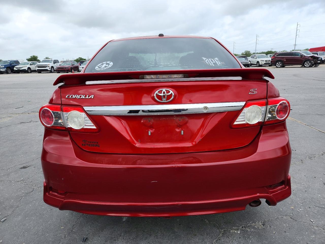 2013 Toyota Corolla S Red vin: 5YFBU4EE4DP215658