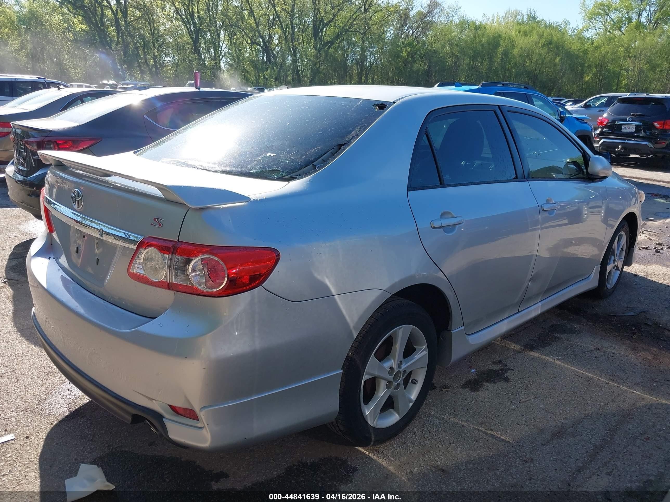 2012 Toyota Corolla S Silver vin: 5YFBU4EE5CP012826