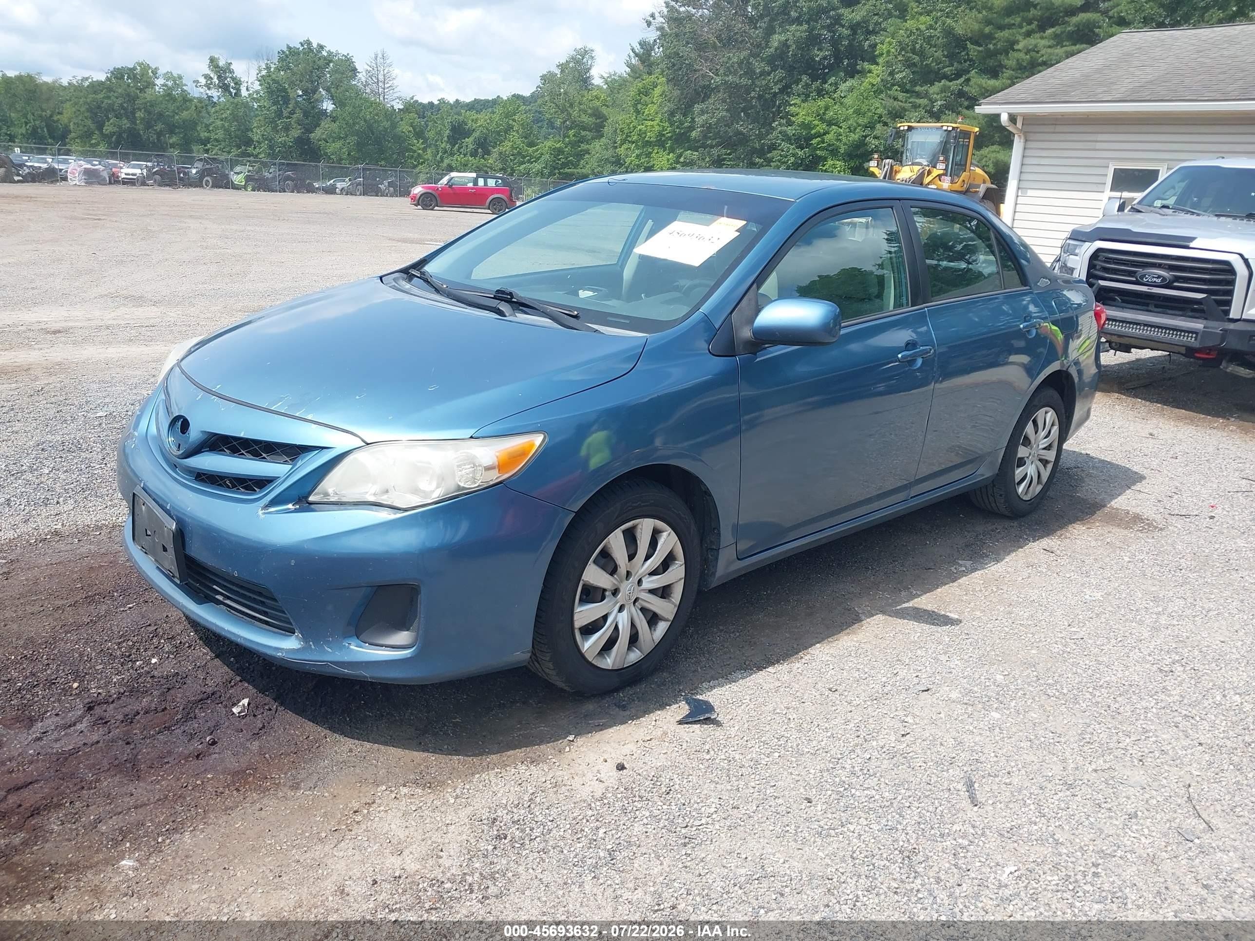 2012 Toyota Corolla Le Blue vin: 5YFBU4EE5CP043347