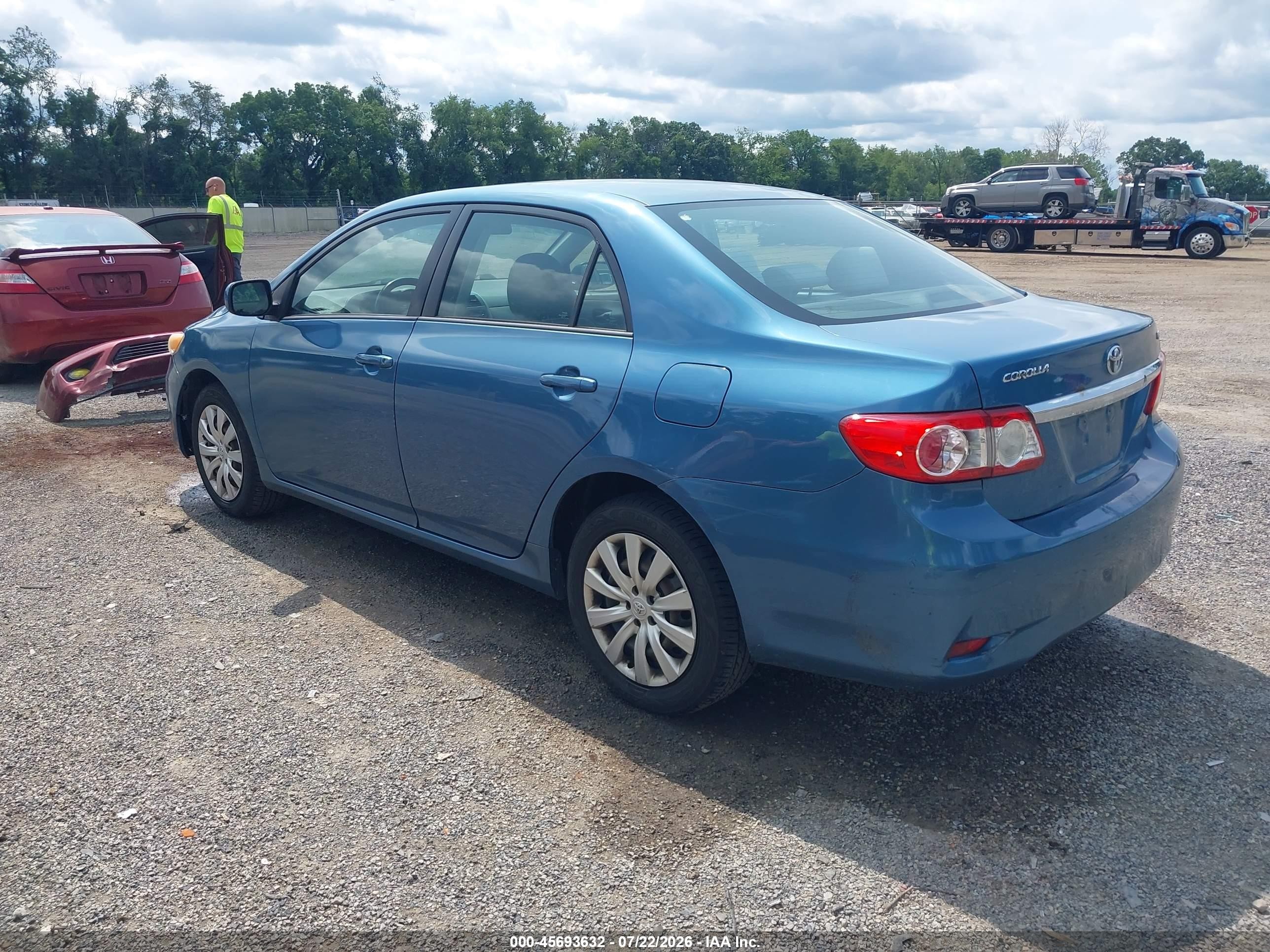 2012 Toyota Corolla Le Blue vin: 5YFBU4EE5CP043347