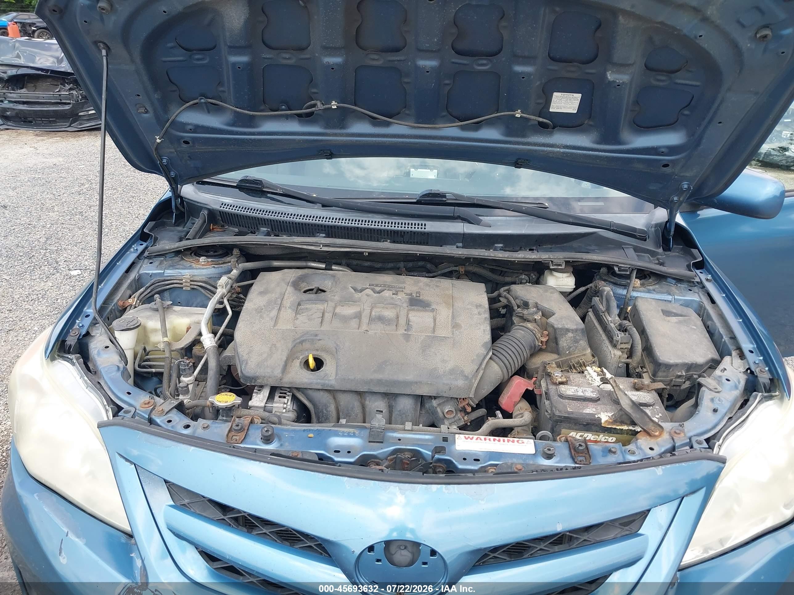 2012 Toyota Corolla Le Blue vin: 5YFBU4EE5CP043347