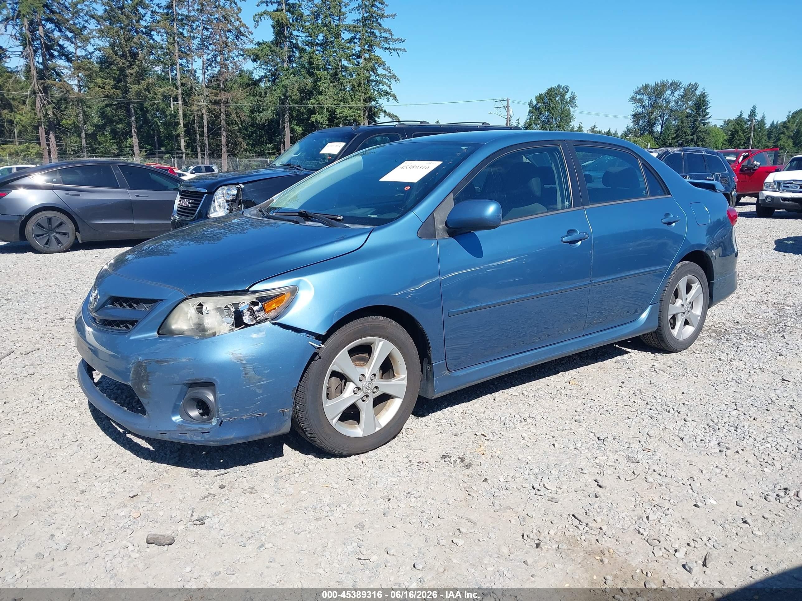 2012 Toyota Corolla S Blue vin: 5YFBU4EE5CP070242