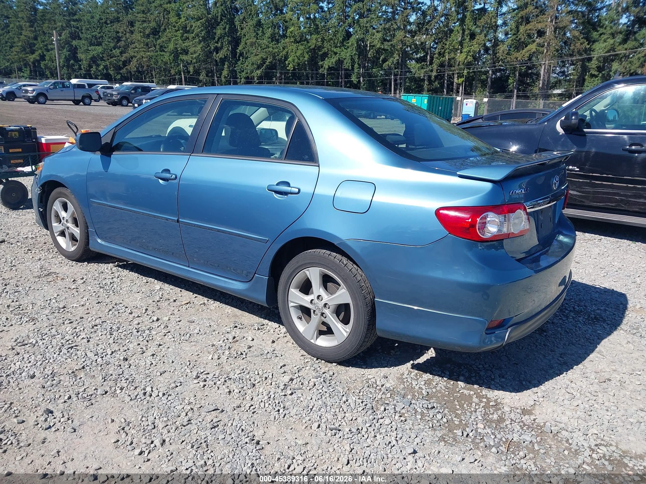 2012 Toyota Corolla S Blue vin: 5YFBU4EE5CP070242