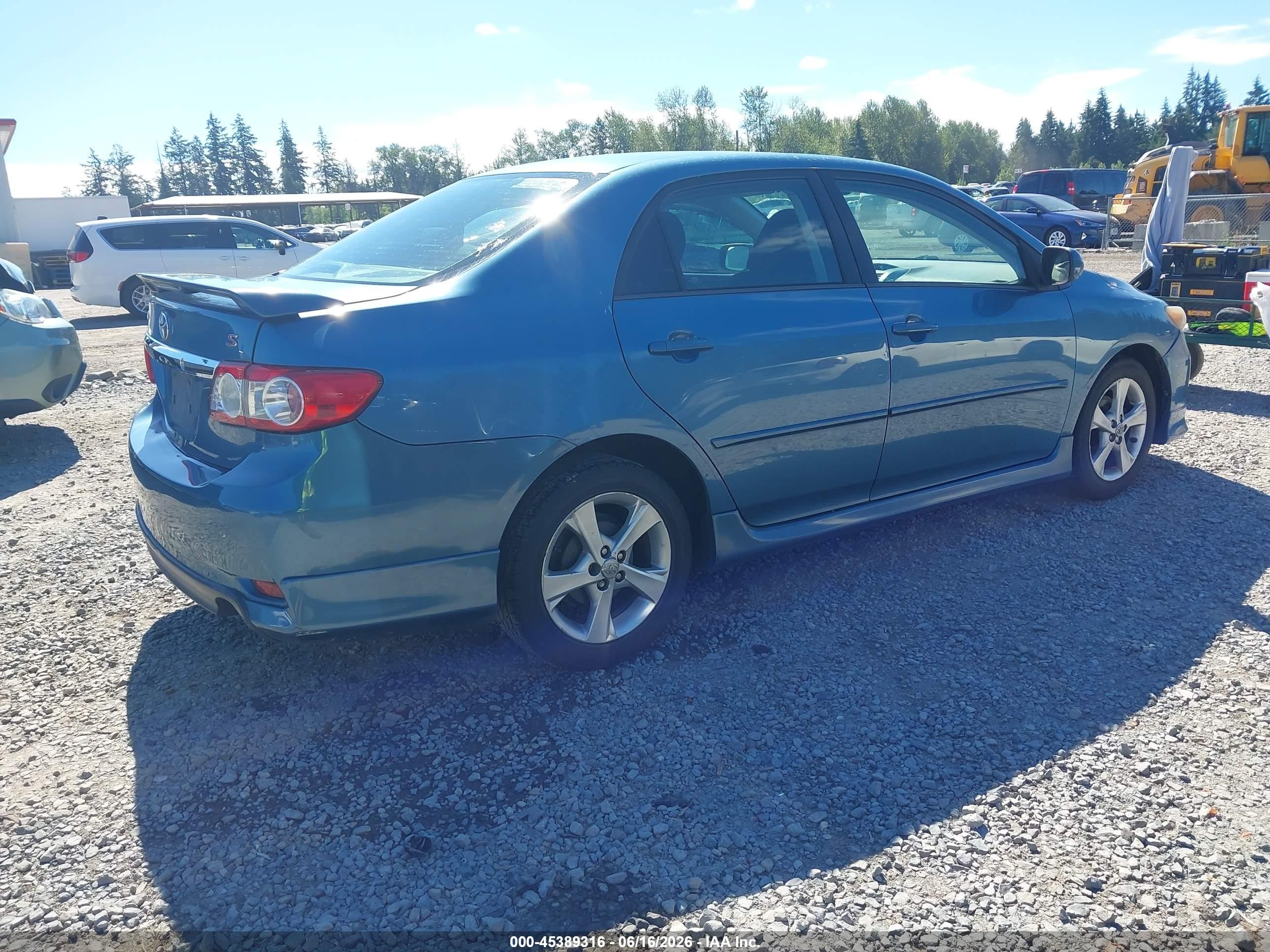 2012 Toyota Corolla S Blue vin: 5YFBU4EE5CP070242